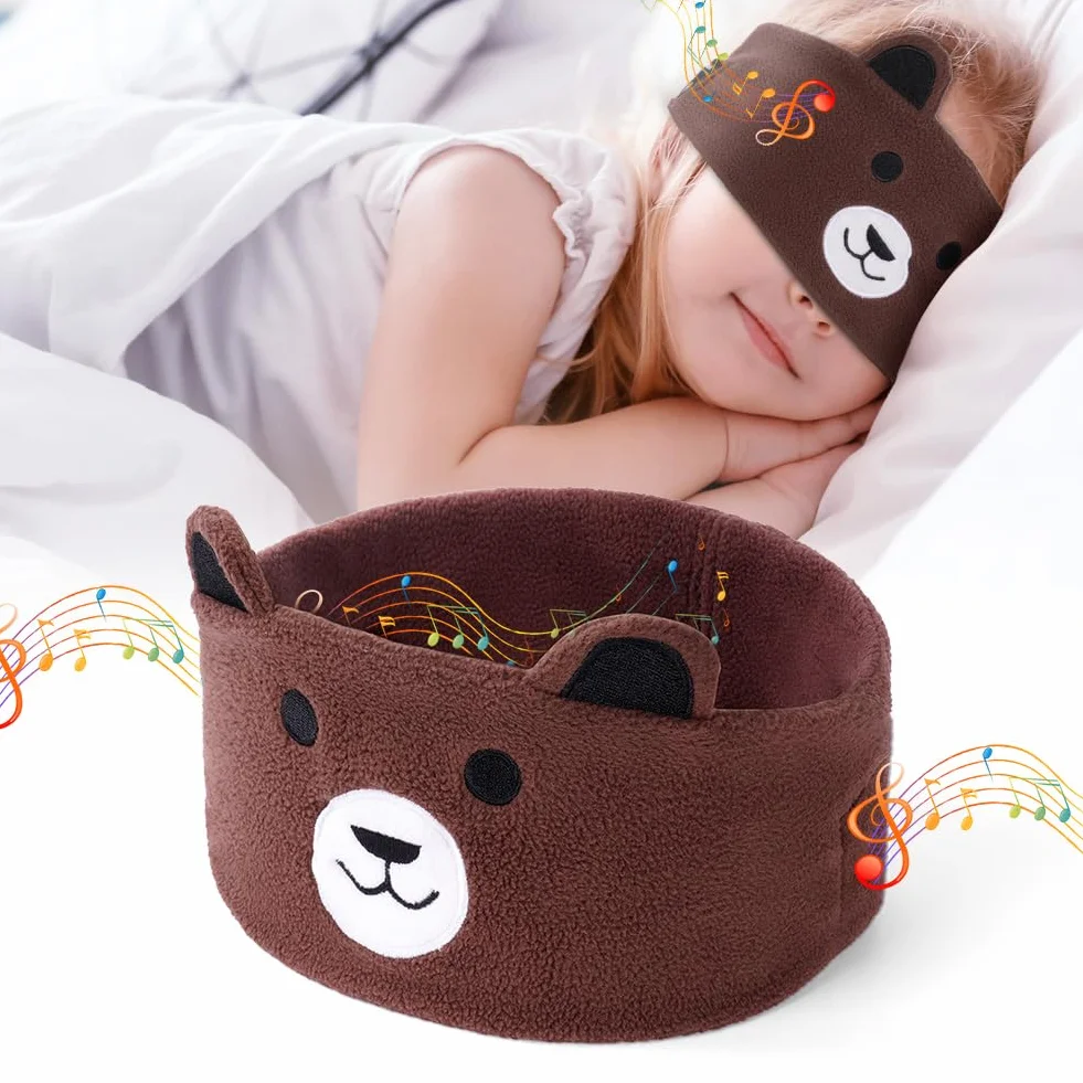 OFFCUP Słuchawki Bluetooth Hi-Fi stereo z super basem w kształcie głowy niedźwiedzia