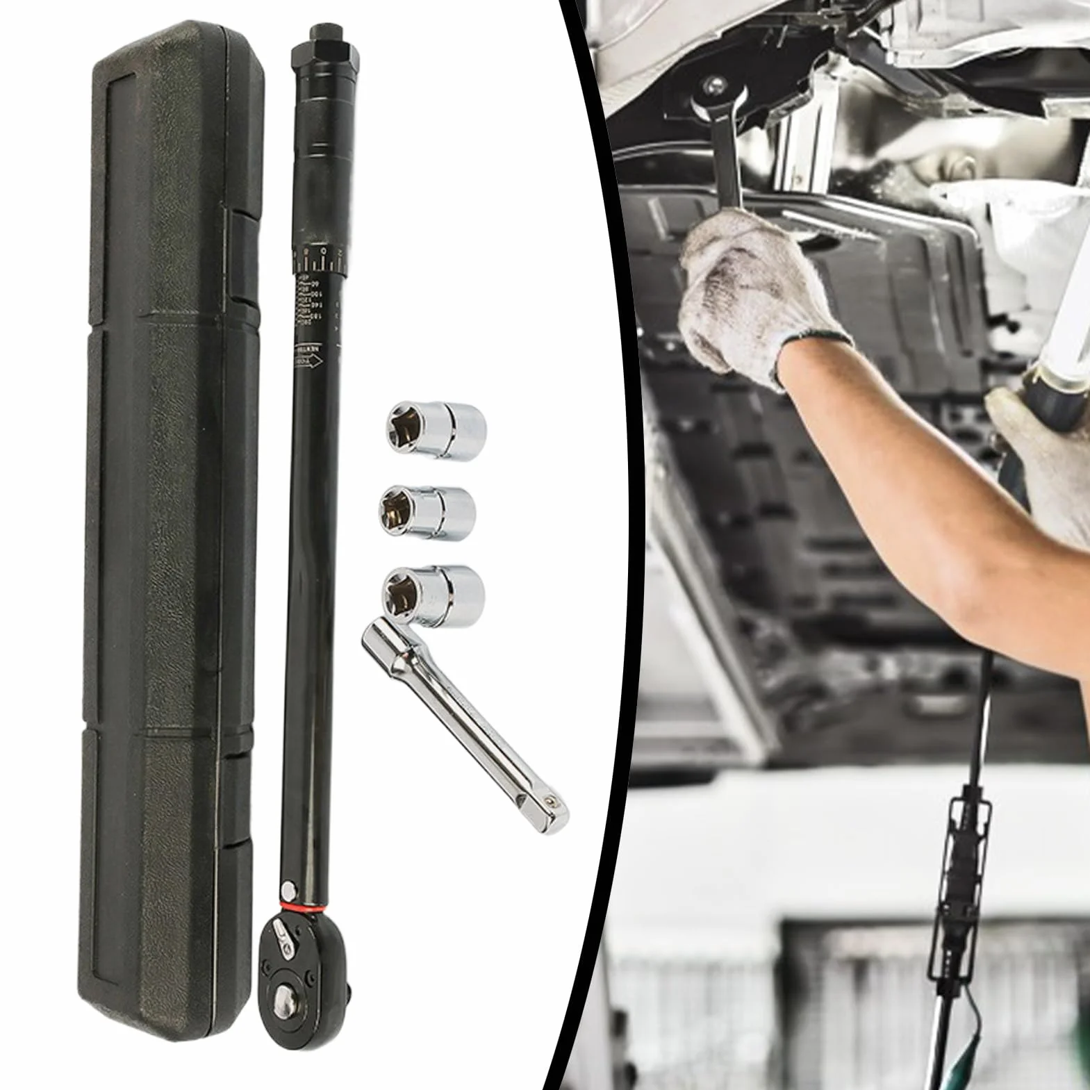 Klucz dynamometryczny 1/2 Precyzyjne narzędzia mechaniczne | Klucz dynamometryczny z grzechotką Do napraw motocykli samochodów ciężarówek i pojazdów