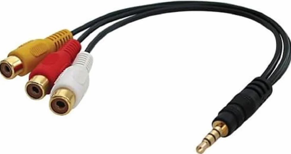 Lindy 4-segmentowy kabel adaptera AV jack 3,5 mm