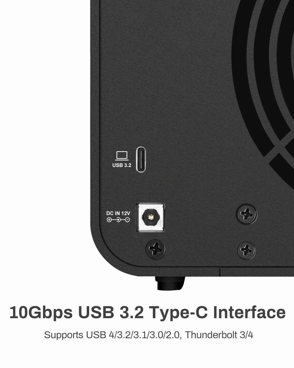 TERRAMASTER D4-320 Zewnętrzna obudowa dysku twardego - 4 kieszenie USB 3.2 Gen2 10 Gb/s typu C z możliwością wymiany na gorąco pamięć USB Plug and Play (bez dysku/NO RAID)