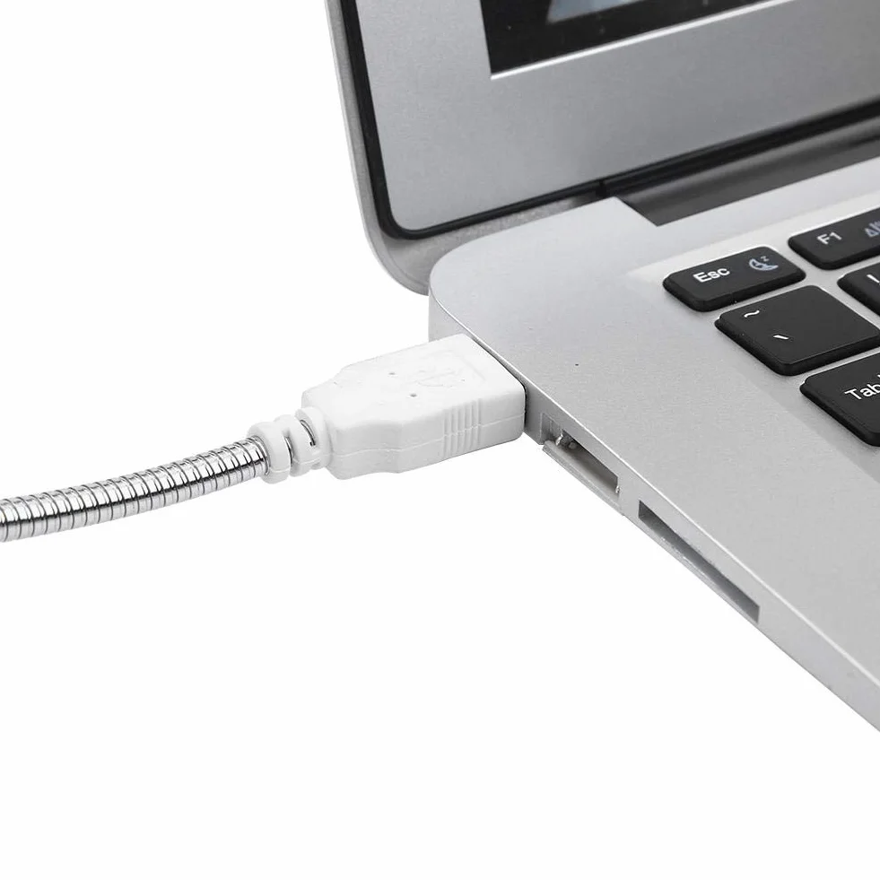 Fdit USB LED lampka mini 28 LED przenośna do czytania elastyczna gęsia szyja biała