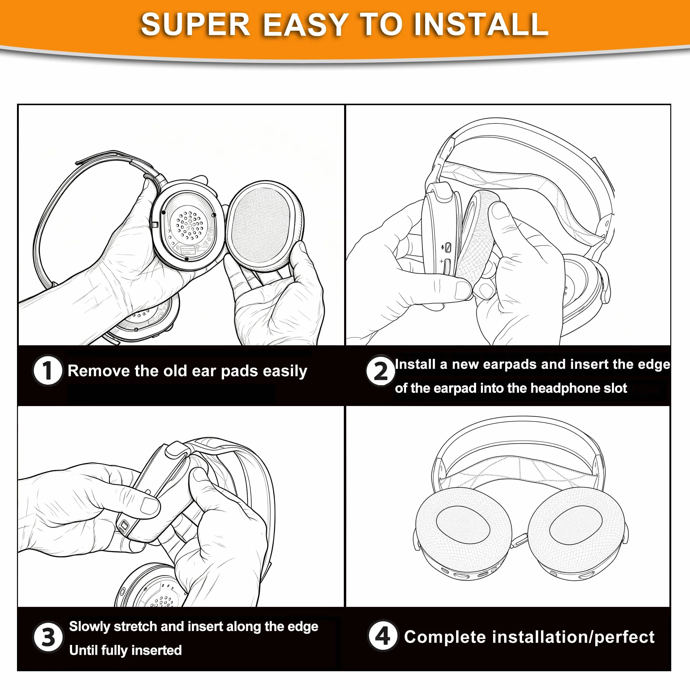 SteelSeries Arctis Wymienne Nauszniki z Czarnej Tkaniny Kompatybilne z Modelami 3/5/7/9/1/Pro Bezprzewodowy Zestaw Słuchawkowy
