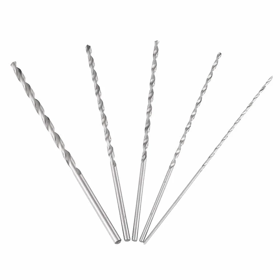 Anggrek 5 sztuk wiertarka łączone 2-5 mm długości wiertła HSS drewno drewno wiertło kręte 160mm długo Wiertła extra długa prosta cholewka wiertło kręte do metalu Elektronarzędzia