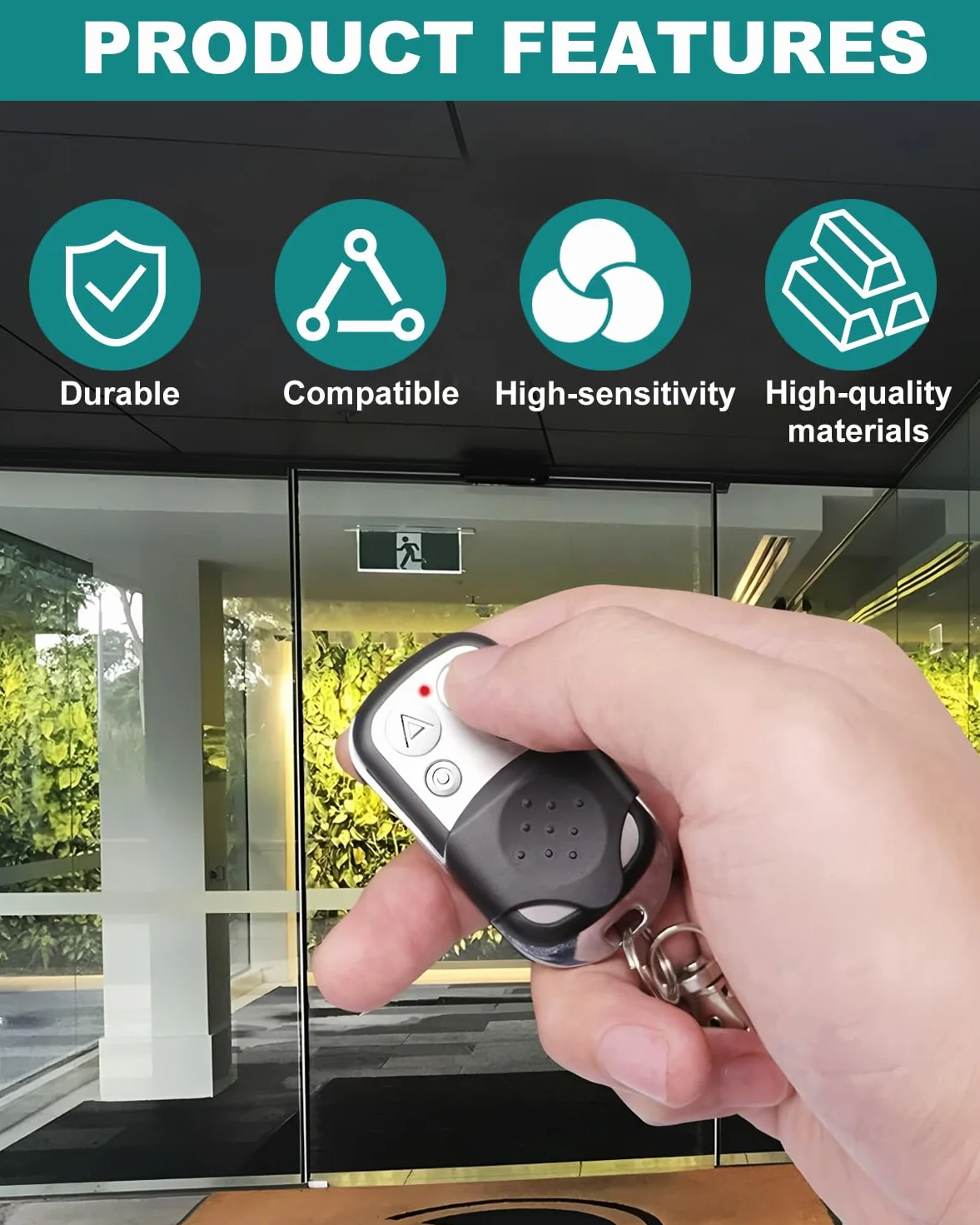 Uniwersalny automatyczny pilot do bramy, pilot zdalnego sterowania do drzwi garażowych, 3 szt