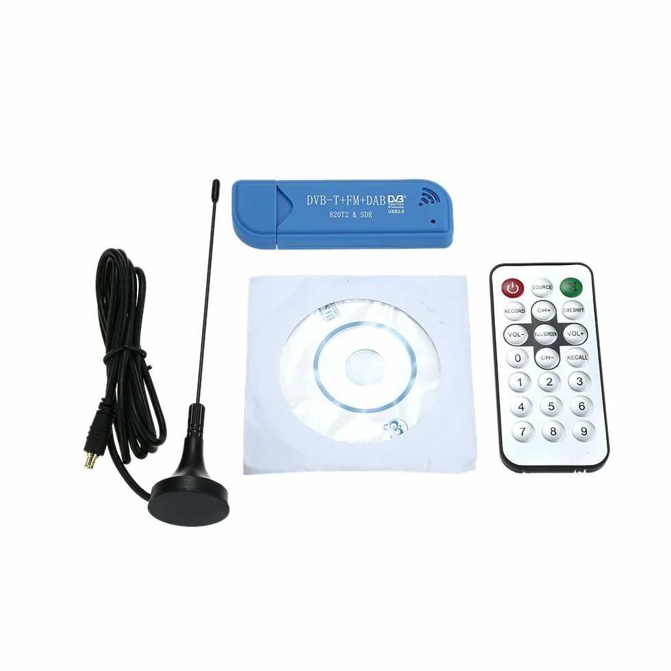 DollaTek Mini przenośny cyfrowy DVB-T+ DAB+ FM RTL2832U R820T2 SDR Tuner USB 2.0