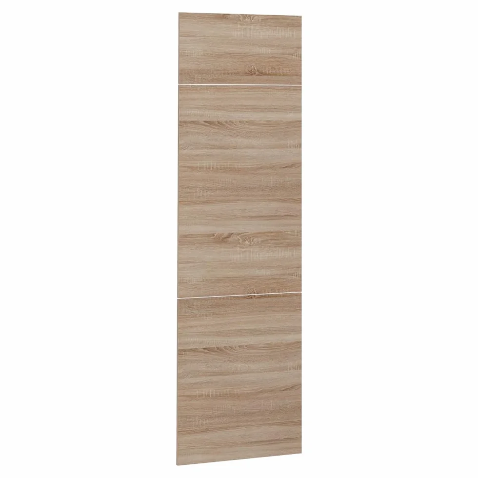 Vicco Front kuchenny "R-Line", Sonoma, 59.6 x 196 cm | front meblowy do szafki pod zabudowę lodówki, adapté aux armoires de cuisine R-Line pour une installation facile