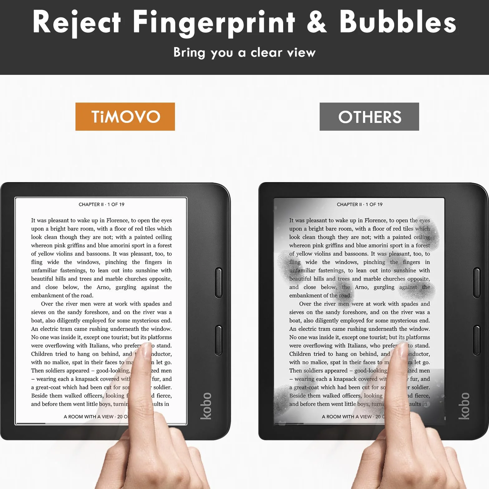 TiMOVO 3 Pack Screen Protector for Kobo Libra Colour 7 Inches 2024/Kobo Libra 2 E-Reader 7 Inch 2021, PET Matte Anti-Glare