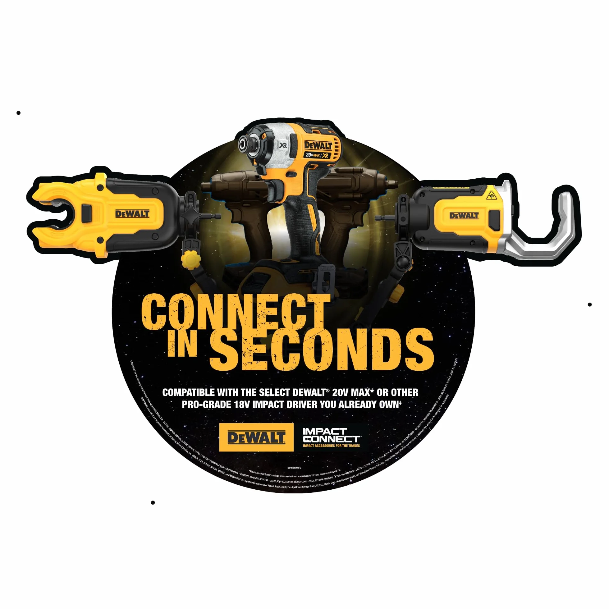 DEWALT IMPACT CONNECT obcinak do rur miedzianych, mocowanie wkrętarki udarowej, obcinacz do rur (DWACPRIR)