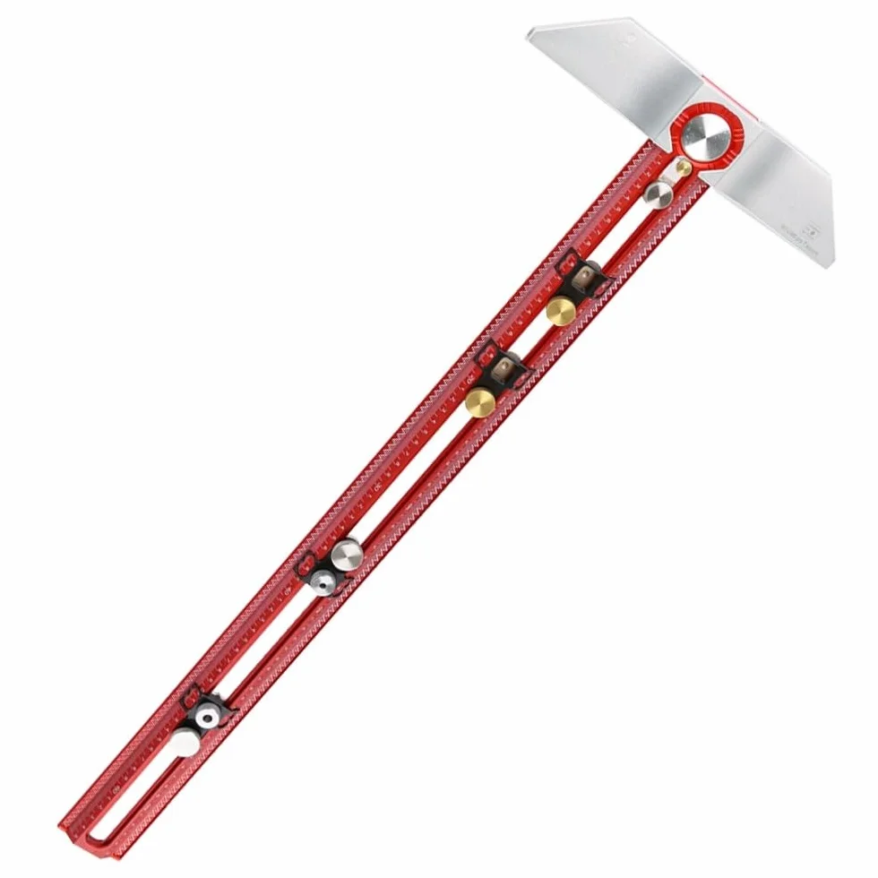 VIDOO Hooked On Wood MT-2465 PRO Rysik Znakujący Linijka T Stop Aluminium Pozycjonowanie Otworów Miernik Znacznikowy-Metryczny