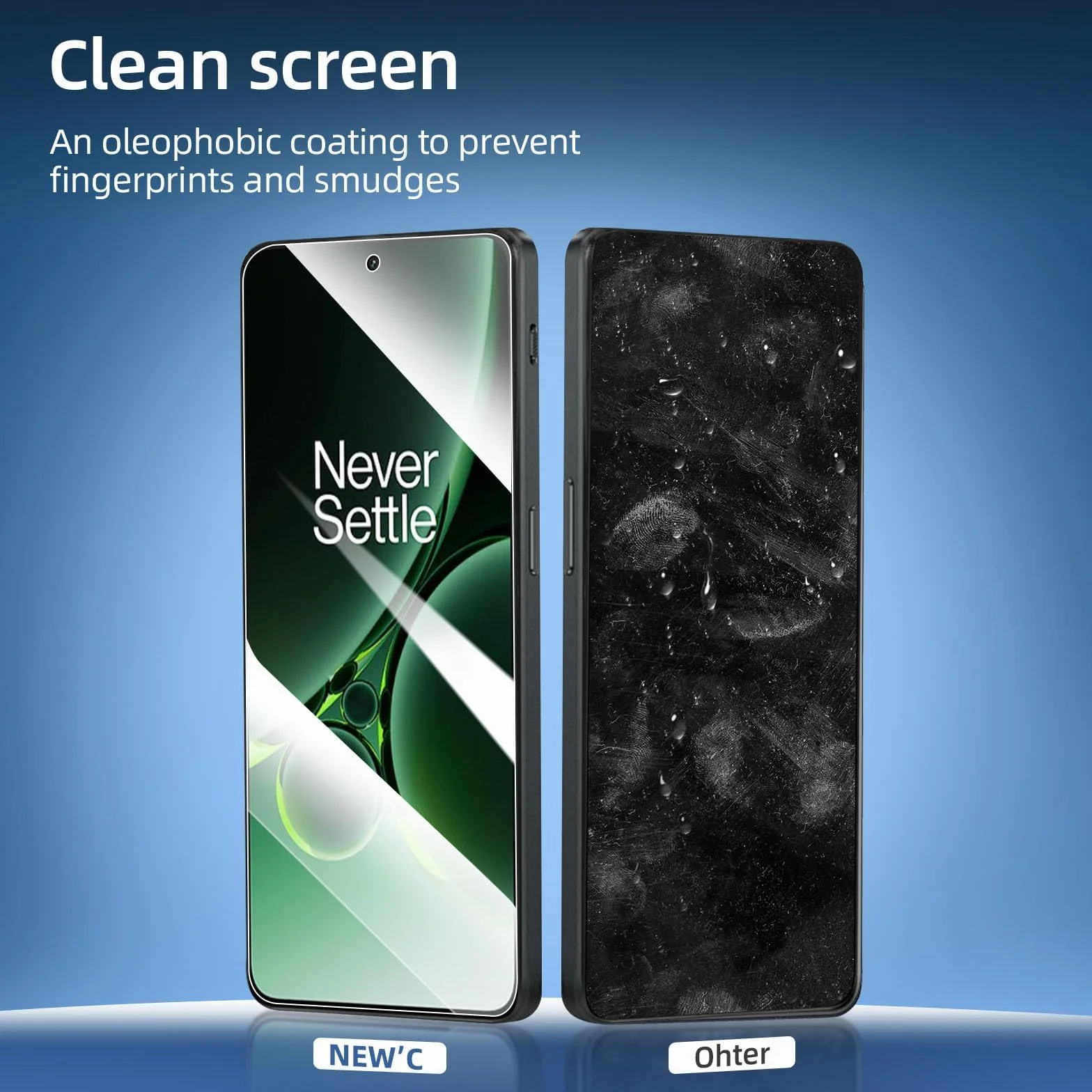 NEW'C Szkło Hartowane Do OnePlus Nord 3 5G 9H 0,33 mm HD Ultra Przezroczyste Zestaw 3 sztuk