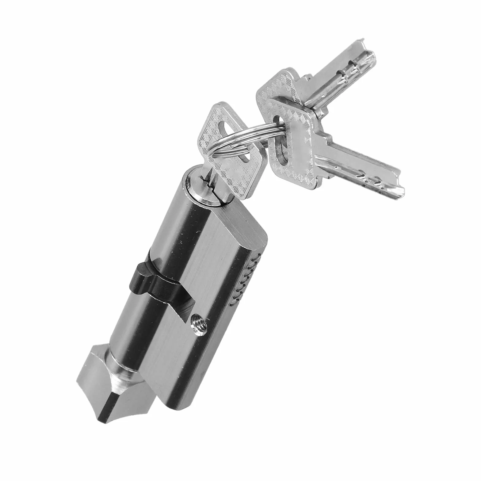 FTVOGUE Wkładka z Kluczem, Zamek ze Stopu Aluminium i żelaza z Polerowanym Wykończeniem, Trwały rdzeń Zamka Wewnętrznego do Drzwi o średnicy 35–50 Mm, w Zestawie 3 Klucze