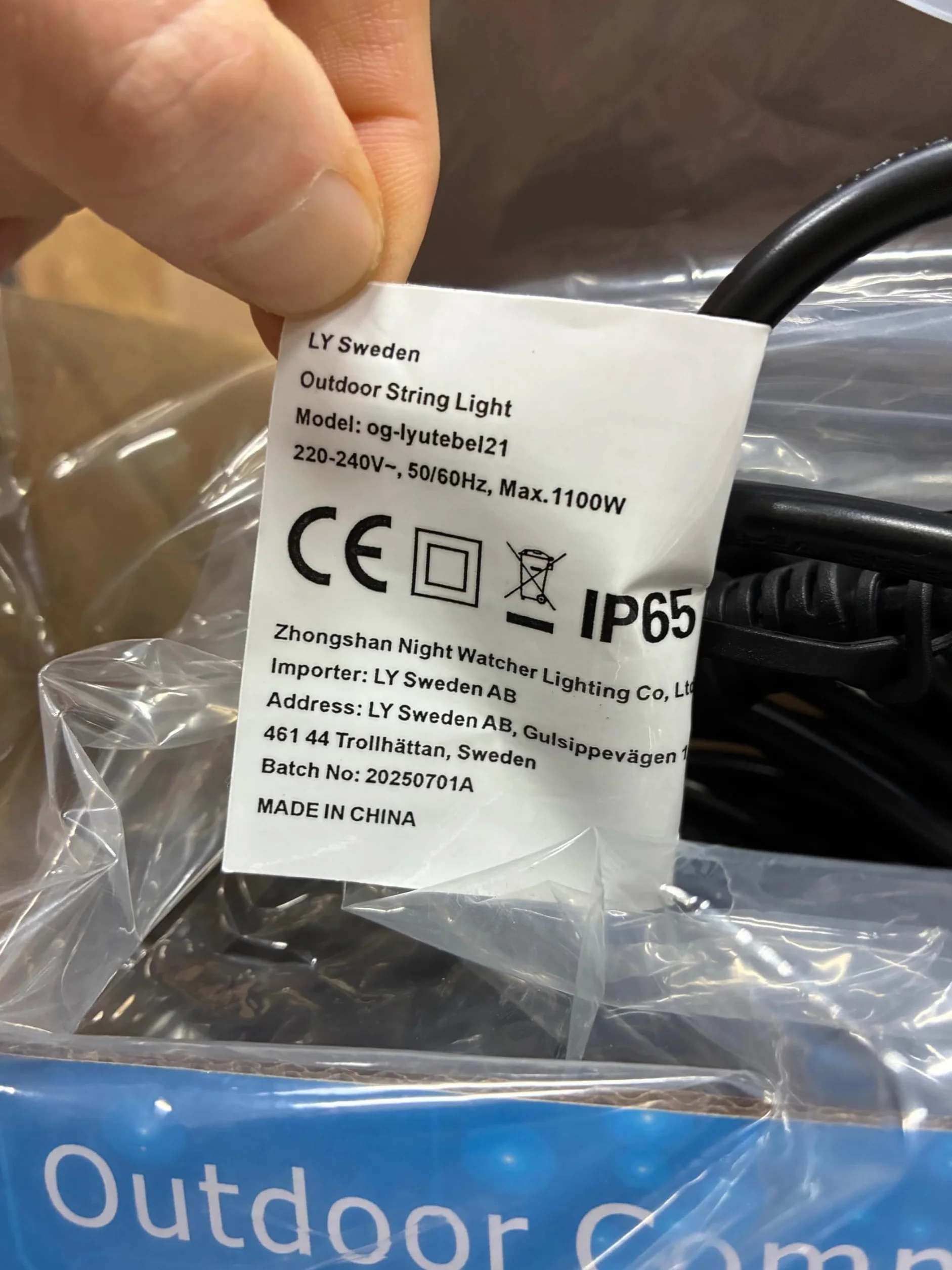Premium girlanda świetlna zewnętrzna, kompletny zestaw IP65 - Oświetlenie zewnętrzne od 15 do 20 metrów z 15 do 40 wymiennymi żarówkami LED E27 w zestawie - LY Sweden (20m z 20 lampkami)
