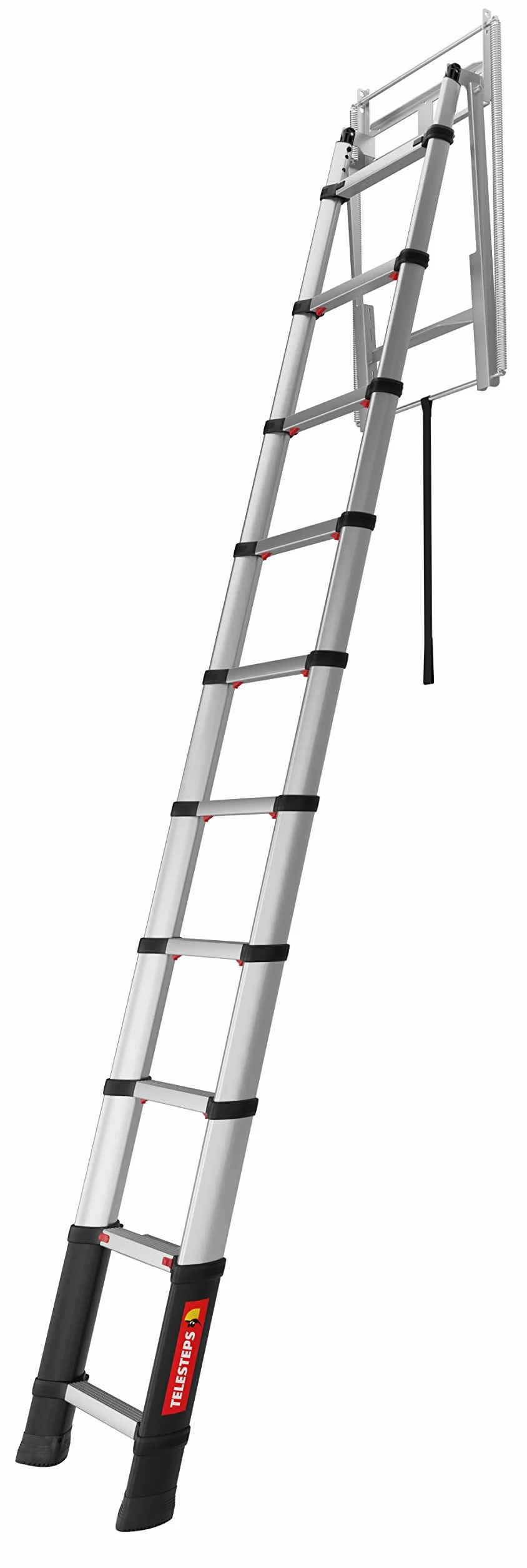 Drabina strychowa 2,95 m firmy TELESTEPS I Wyprodukowano w Szwecji I Loft Line I Kompaktowa drabina wysokiej jakości z opatentowaną konstrukcją klasy premium I EN 14975 I 72527-541