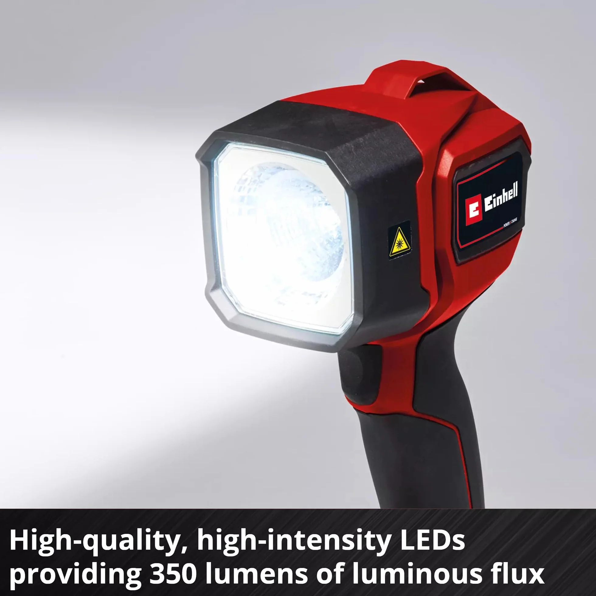 Einhell Lampa akumulatorowa TC-CL 18/350 Li-Solo Power X-Change (18 V, 350 lm, 7000 K, zasięg świecenia 30 m, obrotowa głowica świetlna, wysokiej jakości światło LED, bez baterii)