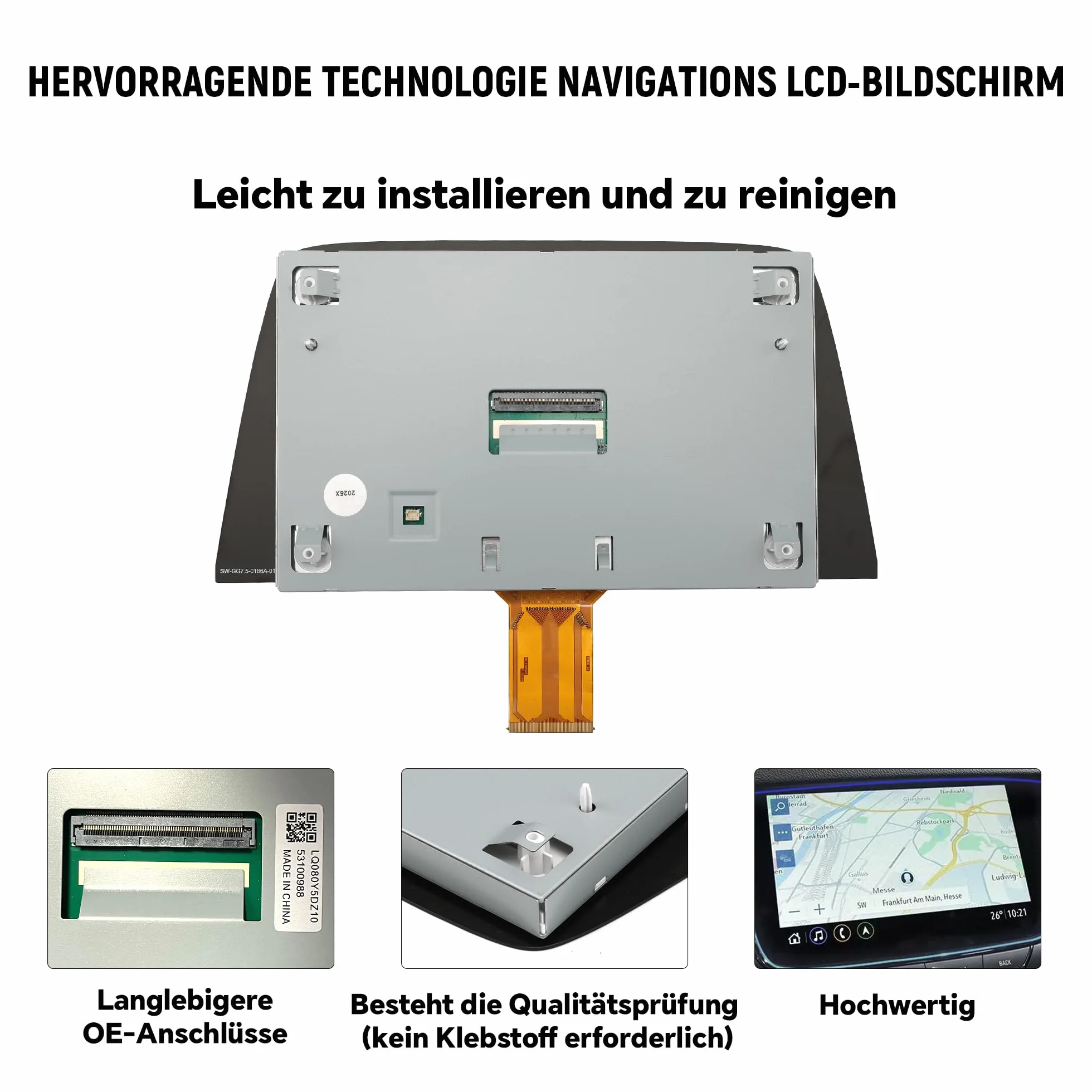 Wyświetlacz LCD ekran dotykowy do Opel Astra Vauxhall Navi 900 GPS nawigacja LQ080Y5DZ06 LQ080Y5DZ10