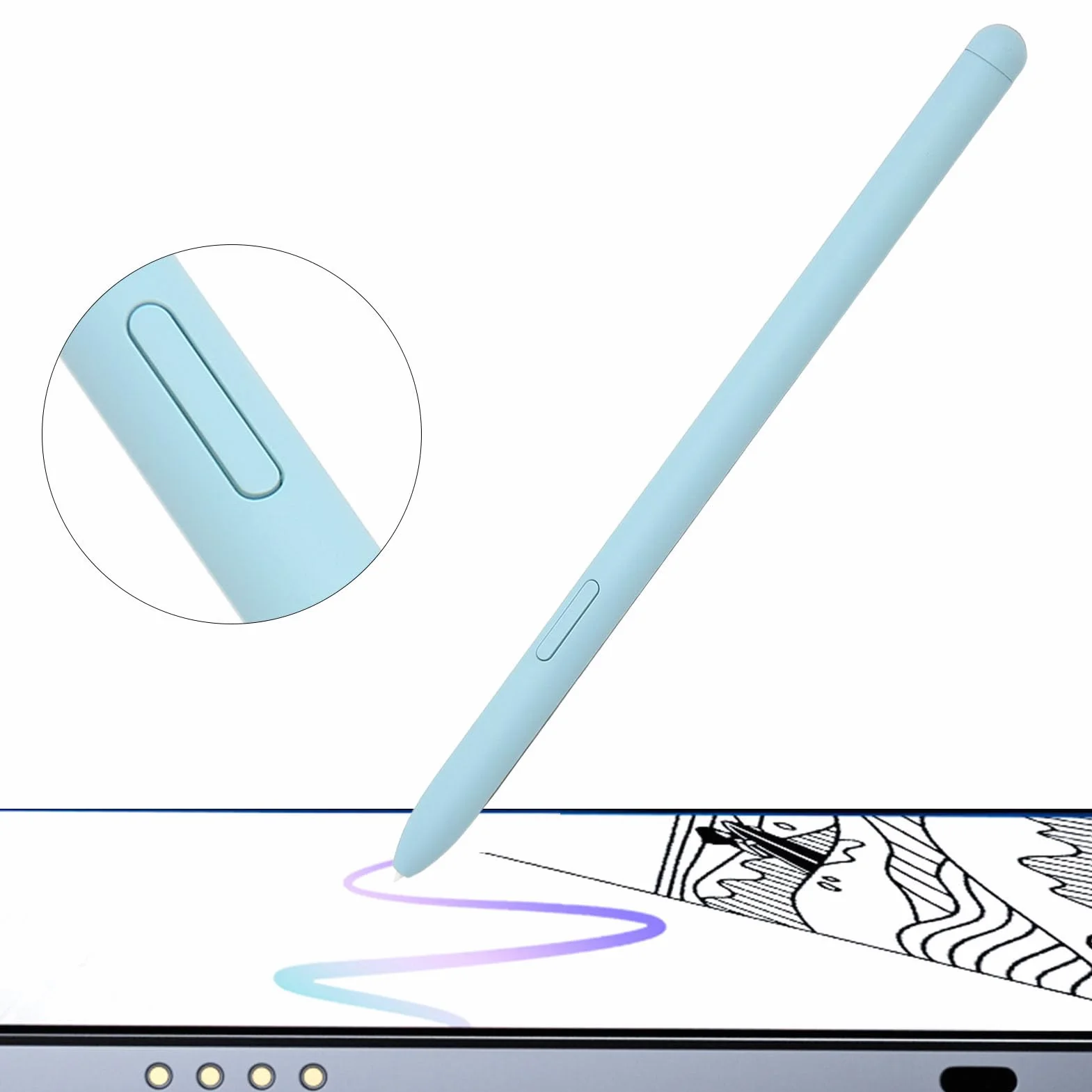 Rysik do tabletu Tab S6 Lite 10,4 cala SM P610 SM P615 z 5 zapasowymi końcówkami Niebieski