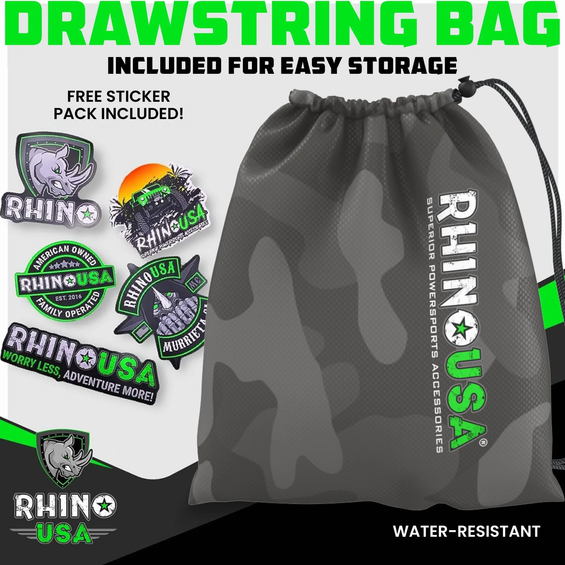 Rhino USA Paski zapadkowe do wiązania (4-pak) - 2,5 cm x 4,6 m (wytrzymałość na rozerwanie 800 kg) - najlepsze paski mocujące z haczykami bezpieczeństwa S - paski premium do samochodów ciężarowych