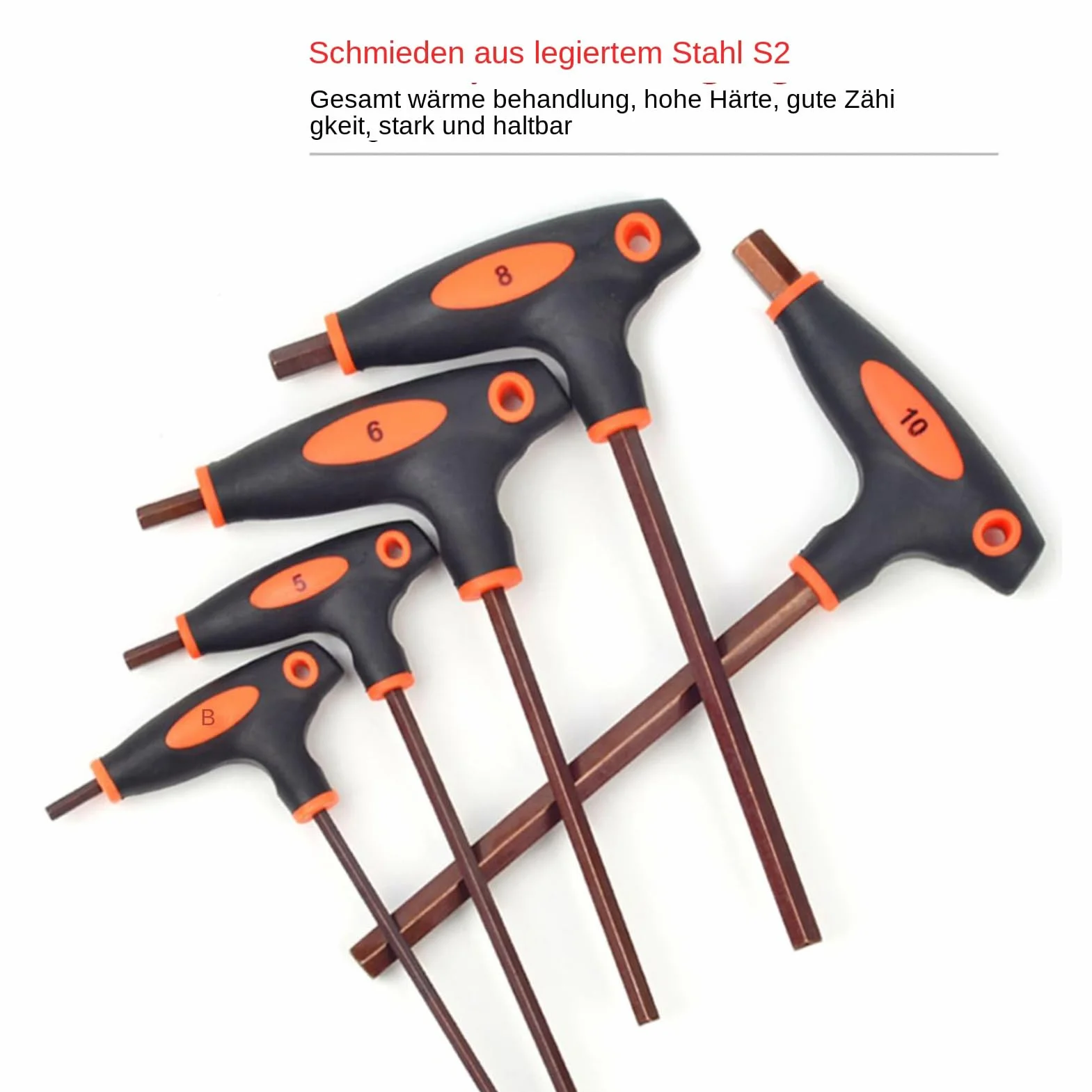 Zestaw Kluczy Imbusowych Z Uchwytem W Formie T 8-częściowy Dwustronny Klucz | Wielofunkcyjny Zestaw Kluczy Imbusowych do mechaniki, na zewnątrz, dom, garaż, meble, rower, motoryzac