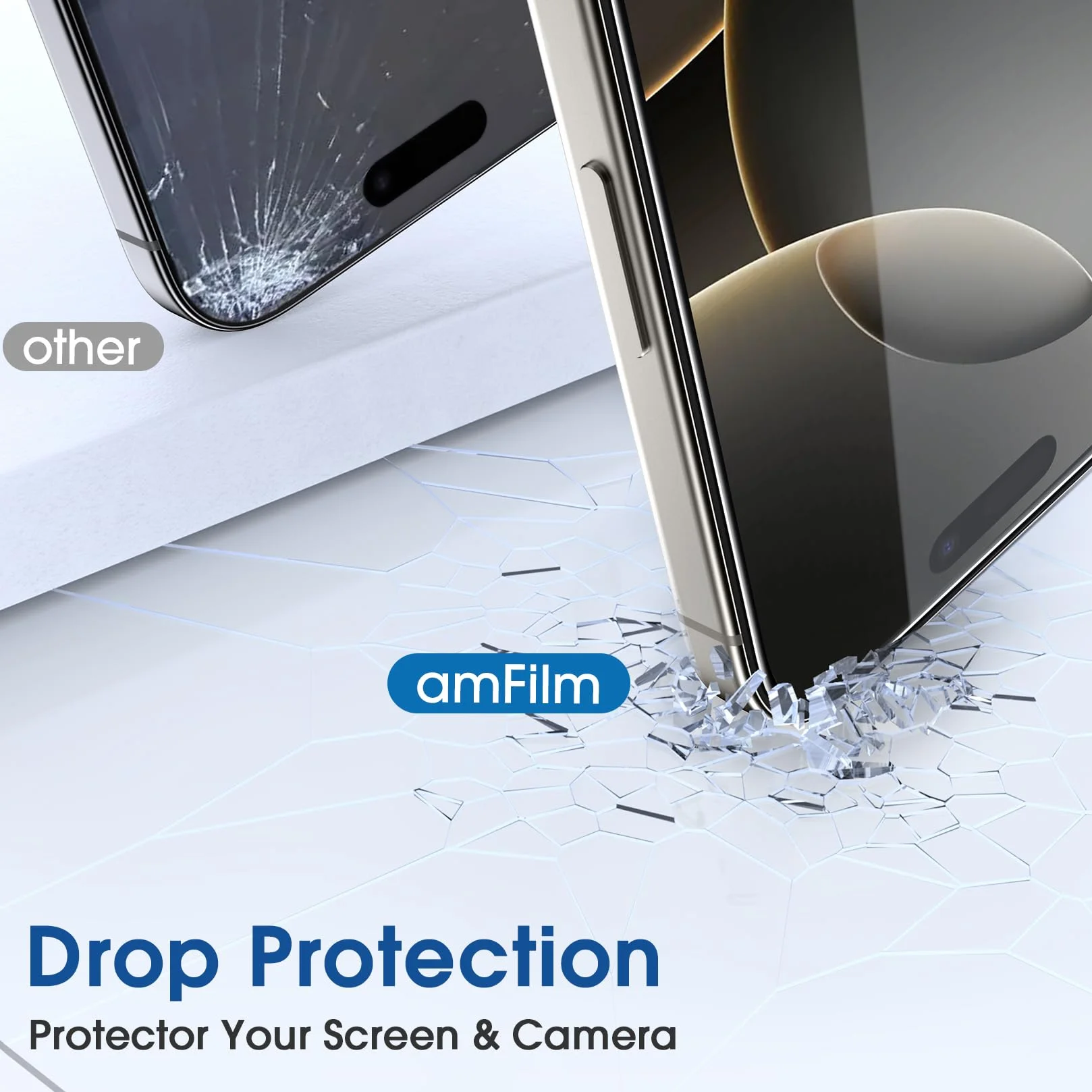 amFilm szkło hartowane iPhone 16 Pro 6.3" OneTouch ochraniacz ekranu 4-częściowy z osłoną obiektywu