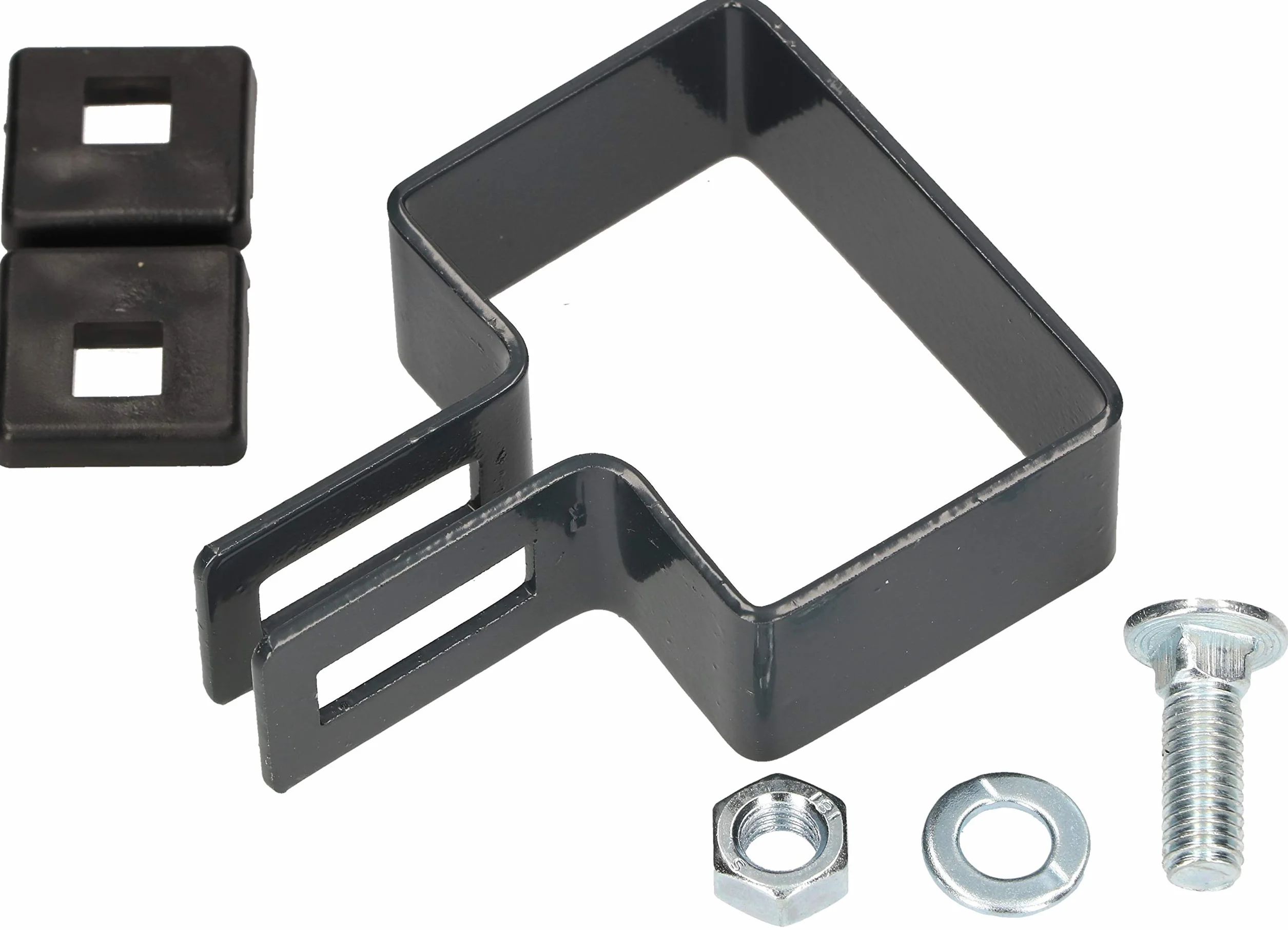 KOTARBAU® Zaciski końcowe prostokątne 60x40mm Zacisk do ogrodzenia dla słupków Kolor Mocowanie siatek kratowych, antracytowy, 60x40mm, Ogród