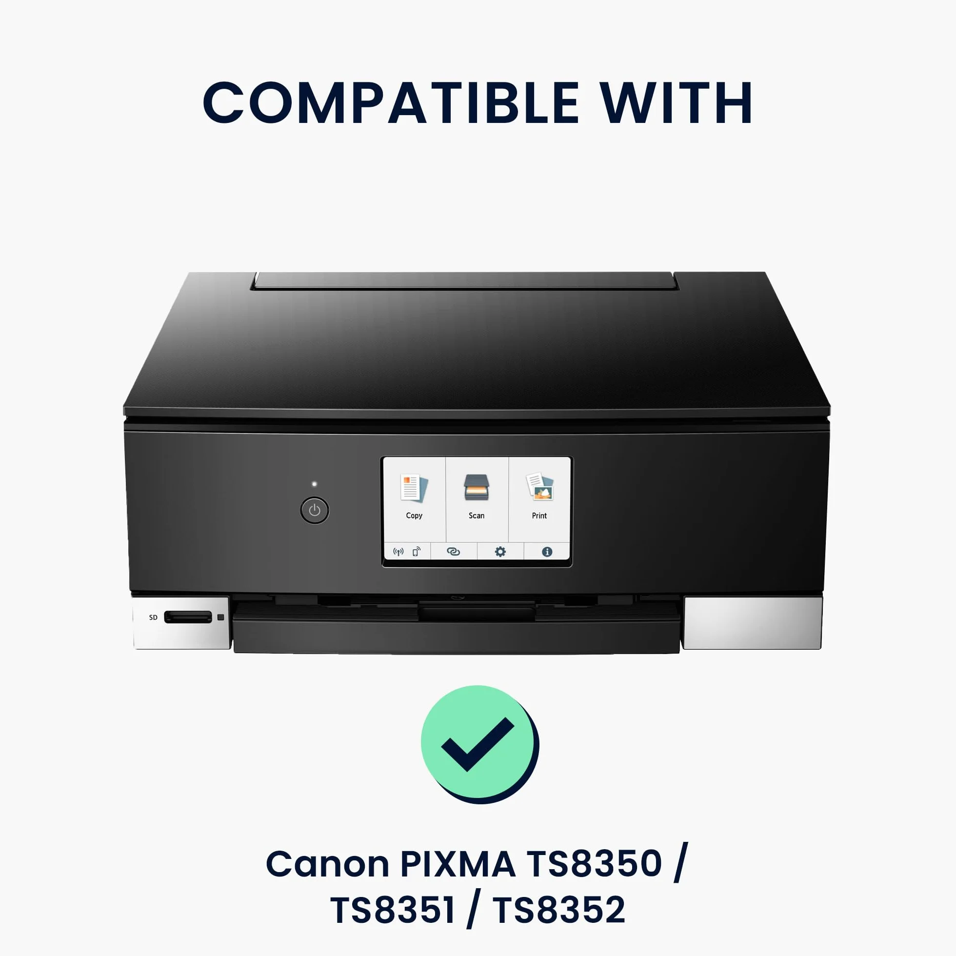 kwmobile Pokrowiec na drukarkę lnianą kompatybilny z Canon PIXMA TS8350 / TS8351 / TS8352 etui - króliki i kwiaty biały/brązowy/szary zielony