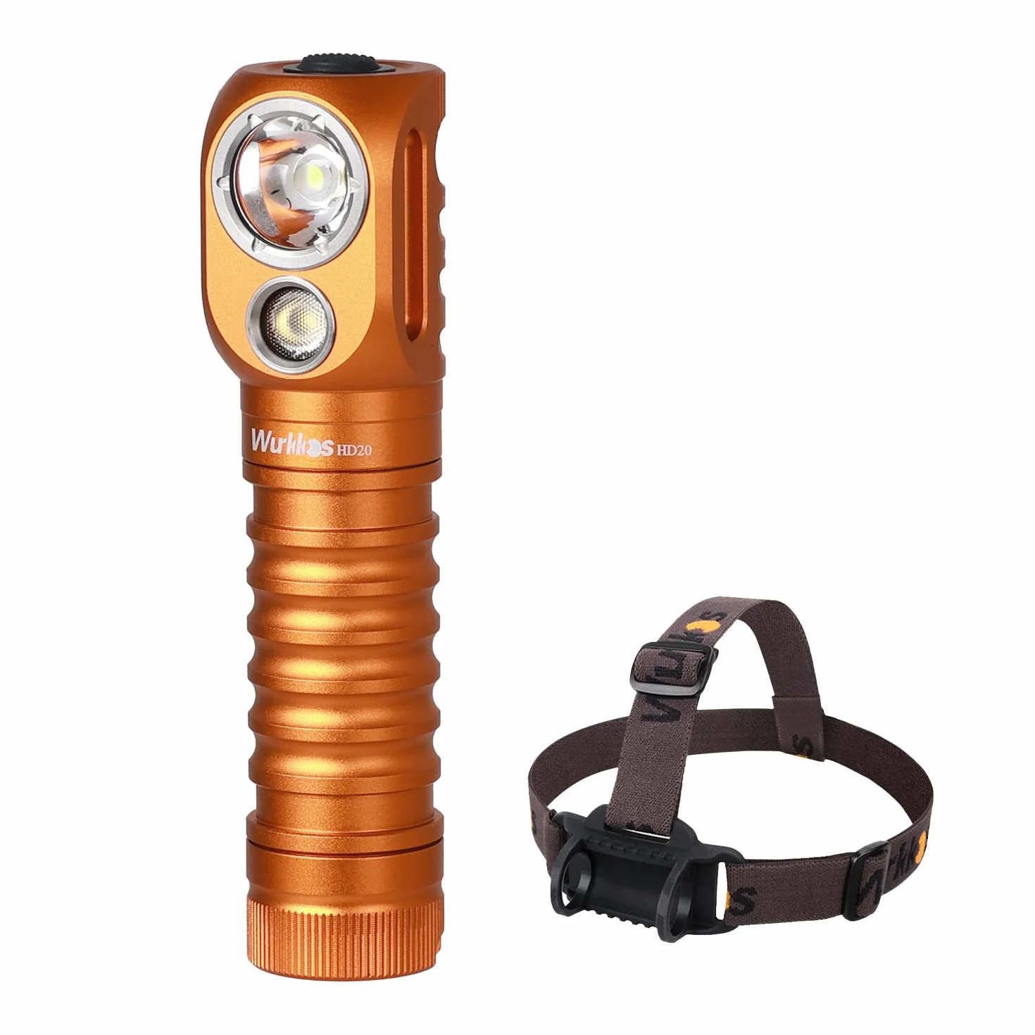 Wurkkos Pomarańczowa lampa błyskowa LED do ponownego ładowania