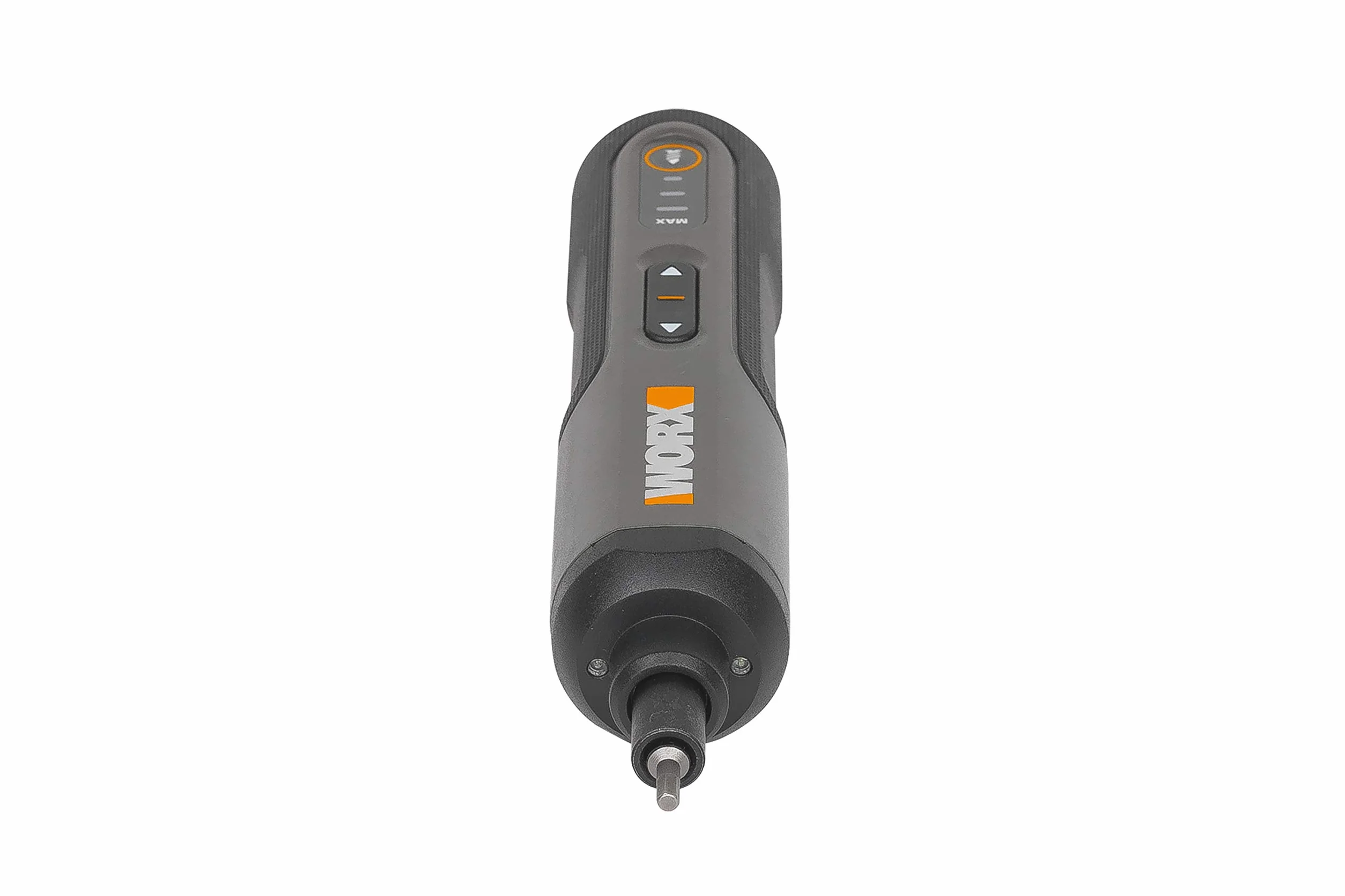 WORX WX240 3,6 V (4 V MAX) mini śrubokręt elektryczny z 3-biegowym momentem obrotowym, moc 5 Nm, 24 szt. bitów do śrubokrętów, światło LED, lekki, bezprzewodowy, ładowanie USB C, idealny do projektów