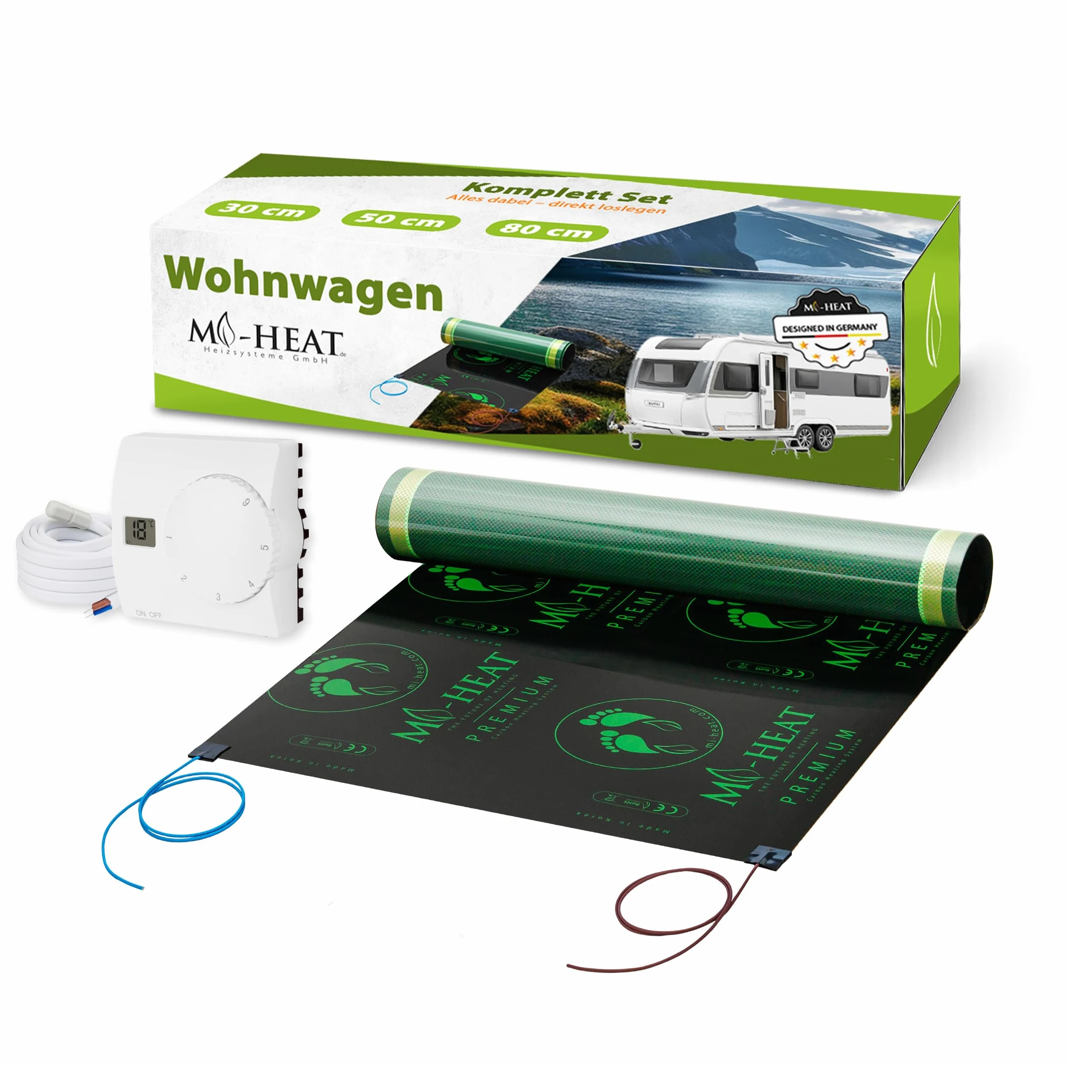 0,8 x 2,25 m elektryczny grzejnik na podczerwień do kamperów RVs + zestaw do regulacji temperatury