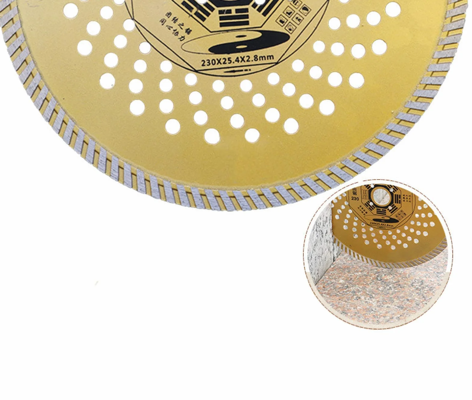 Diamentowe tarcze tnące do szlifierki kątowej， 9 cali 230 mm * 25,4 * 2,8 Ultracienka diamentowa tarcza tnąca do marmuru Tarcza tnąca do płytek ceramicznych Tarcza diamentowa do cięcia na sucho i mokr