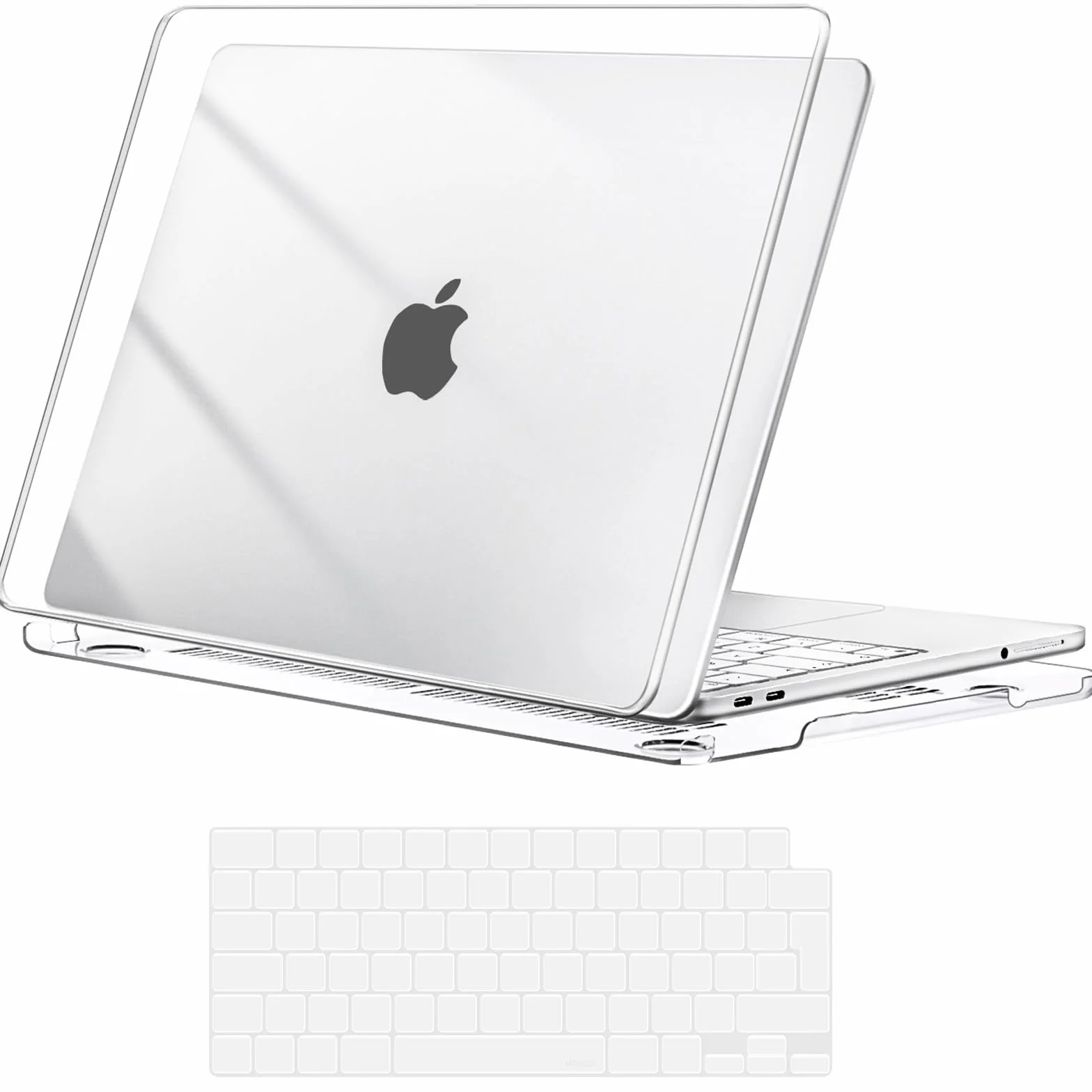 MOSISO Etui kompatybilne MacBook Neo 13 cali 2026 A3404 A18 Pro twardy futerał ochraniacz klawiatura przezroczysty