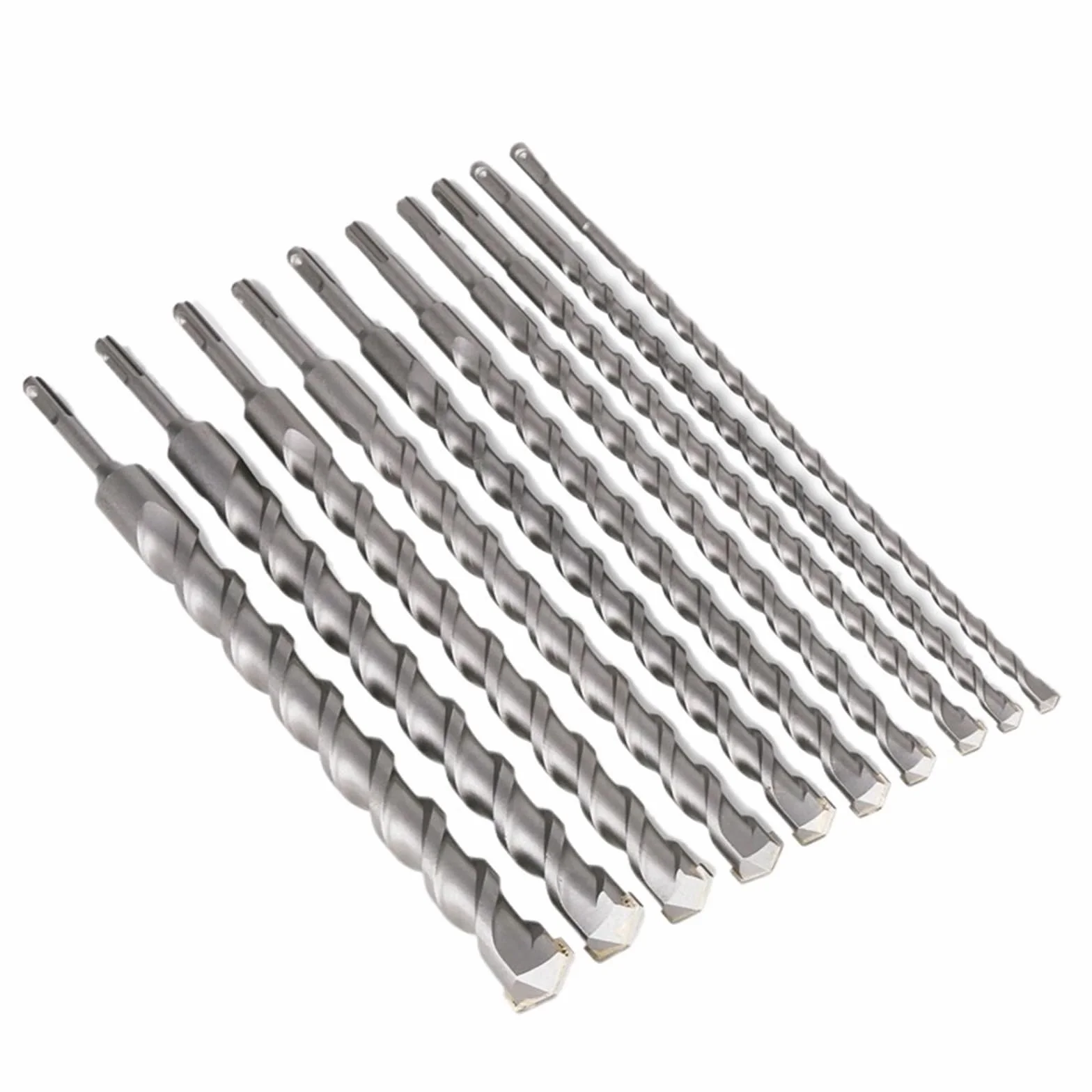 Wiertło do betonu 1/2, zestaw wierteł udarowych SDS Plus Długość 350 mm Obrotowe Średnica 10-30 Wiertła otworów w murze z węglika wolframu(18mmX350mm)