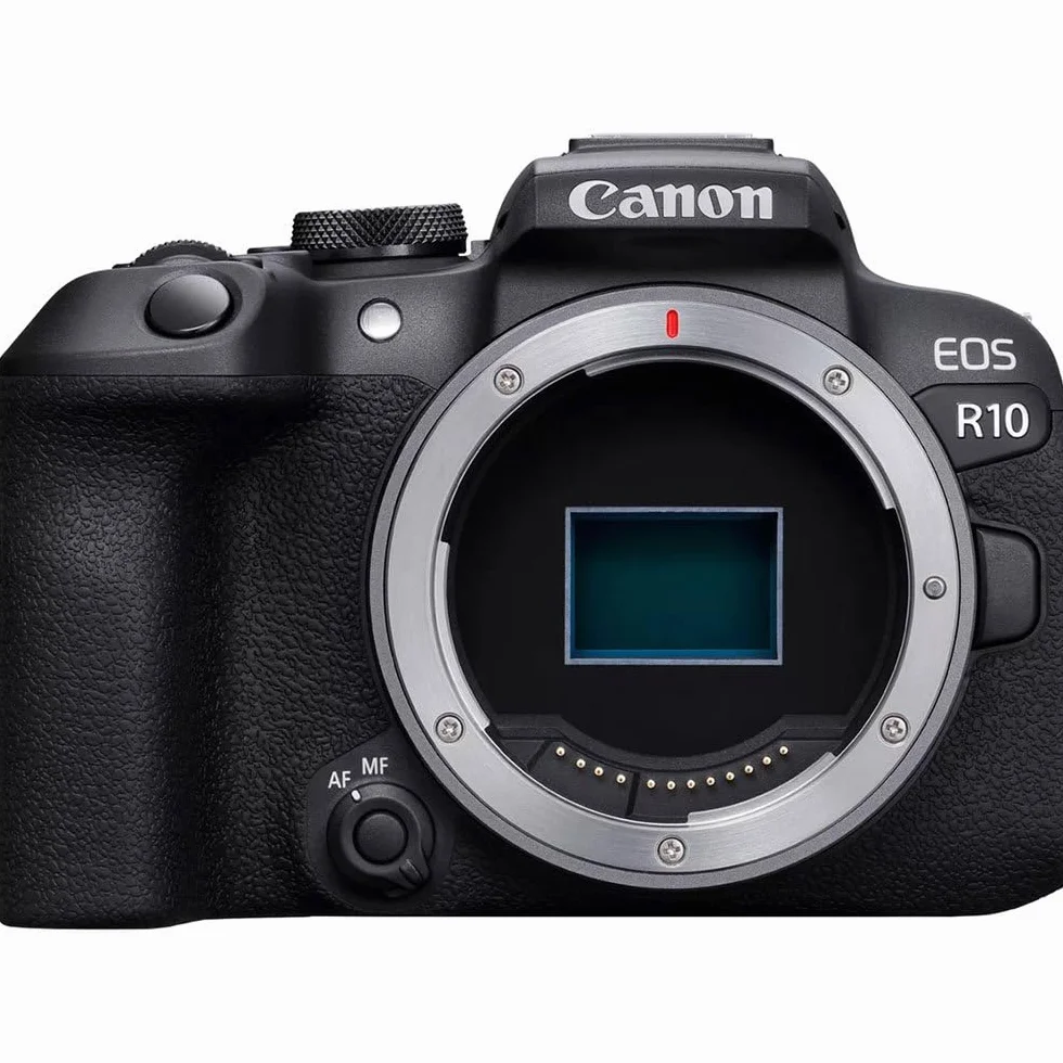 Canon EOS R10 aparat bezlusterkowy (kamera hybrydowa, DSLR, 15 B/s, filmy 4K, Dual Pixel CMOS AF II system ostrości, WLAN), czarny
