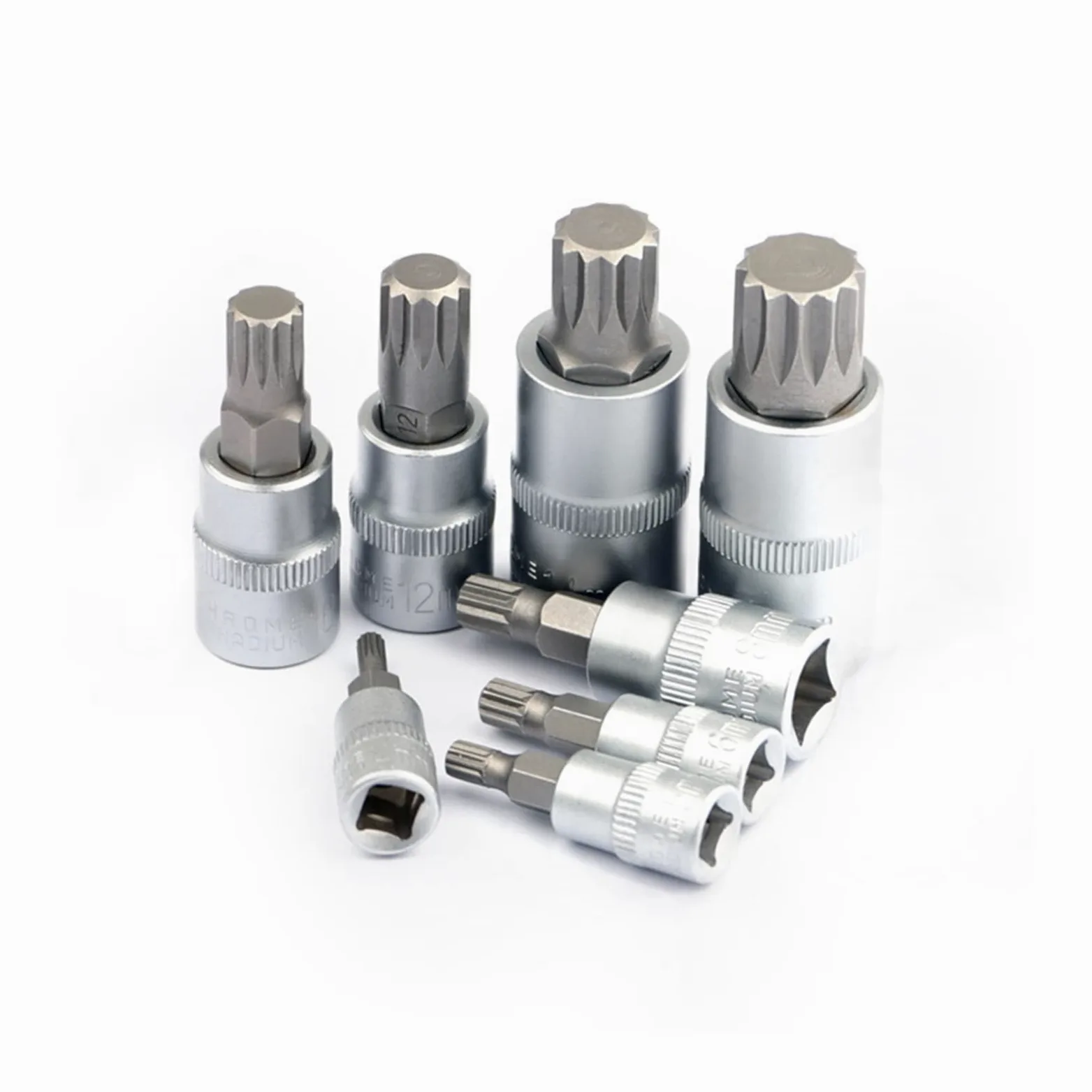 Zestaw 8 bitów Torx ze stali nierdzewnej M4/M5/M6/M8/M10/M12/M14/M16 z gniazdem na kartę żelazną do klucza nasadowego z grzechotką i uchwytu wiertarskiego