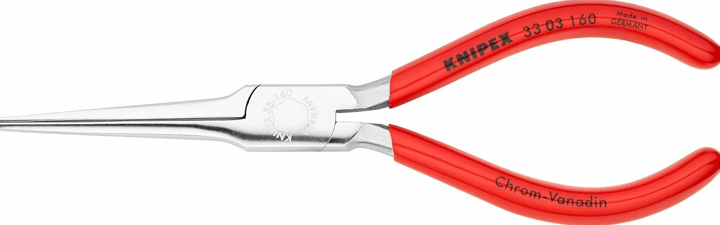 KNIPEX Szczypce chwytające typu "kaczy dziób" chromowany z tworzywa sztucznego, powlekane 160 mm, 33 03 160