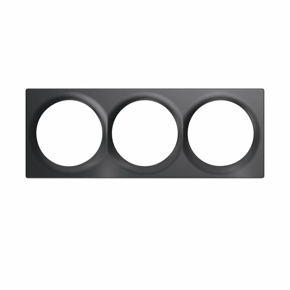 FIBARO Walli Triple Cover Plate/wysokiej jakości potrójna płyta osłonowa do urządzeń Walli, antracyt, FG-Wx-PP-0004-8