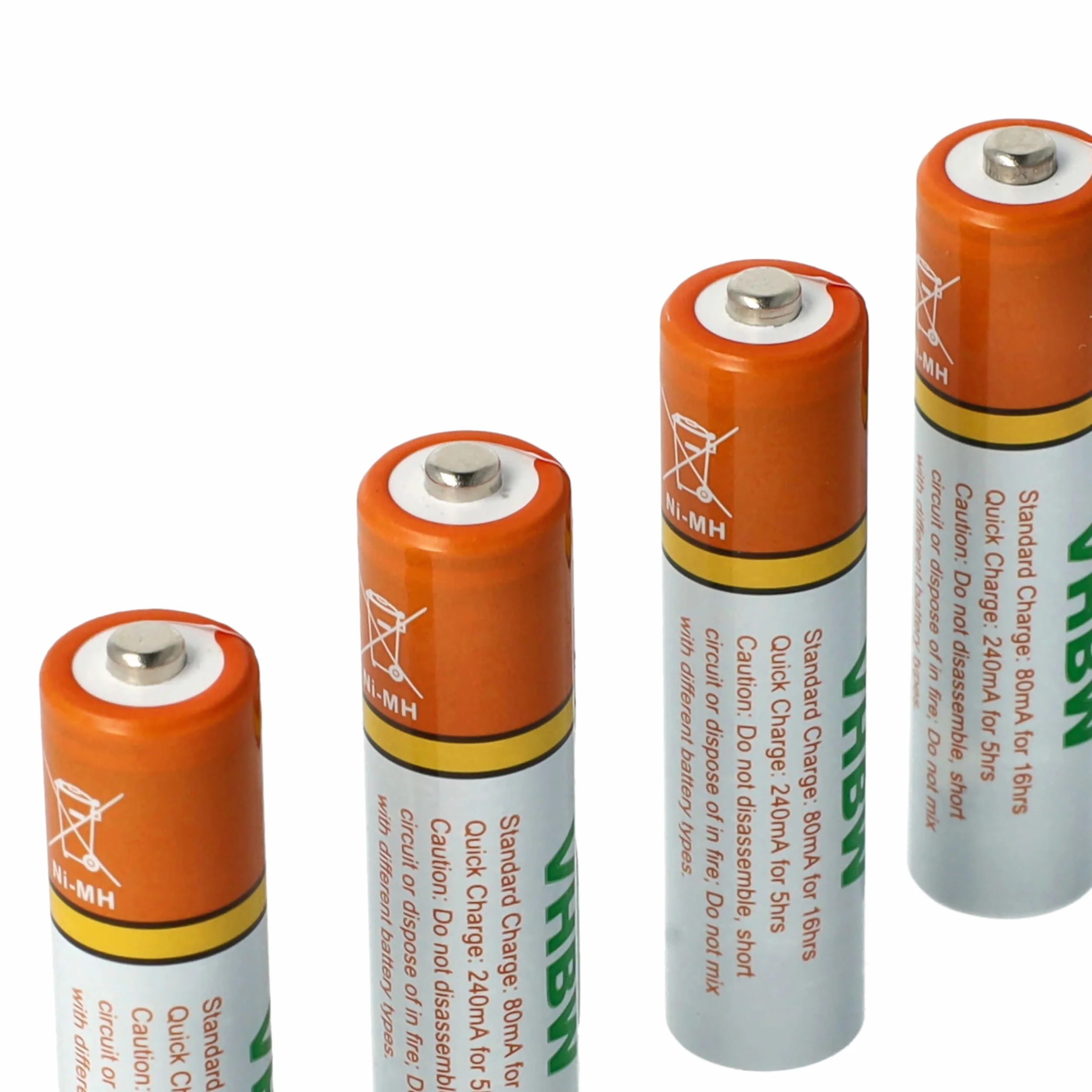 vhbw 4X Baterie AAA Micro kompatybilny z Yealink W52P bezprzewodowy telefon stacjonarny (800mAh, 1,2V, NiMH)