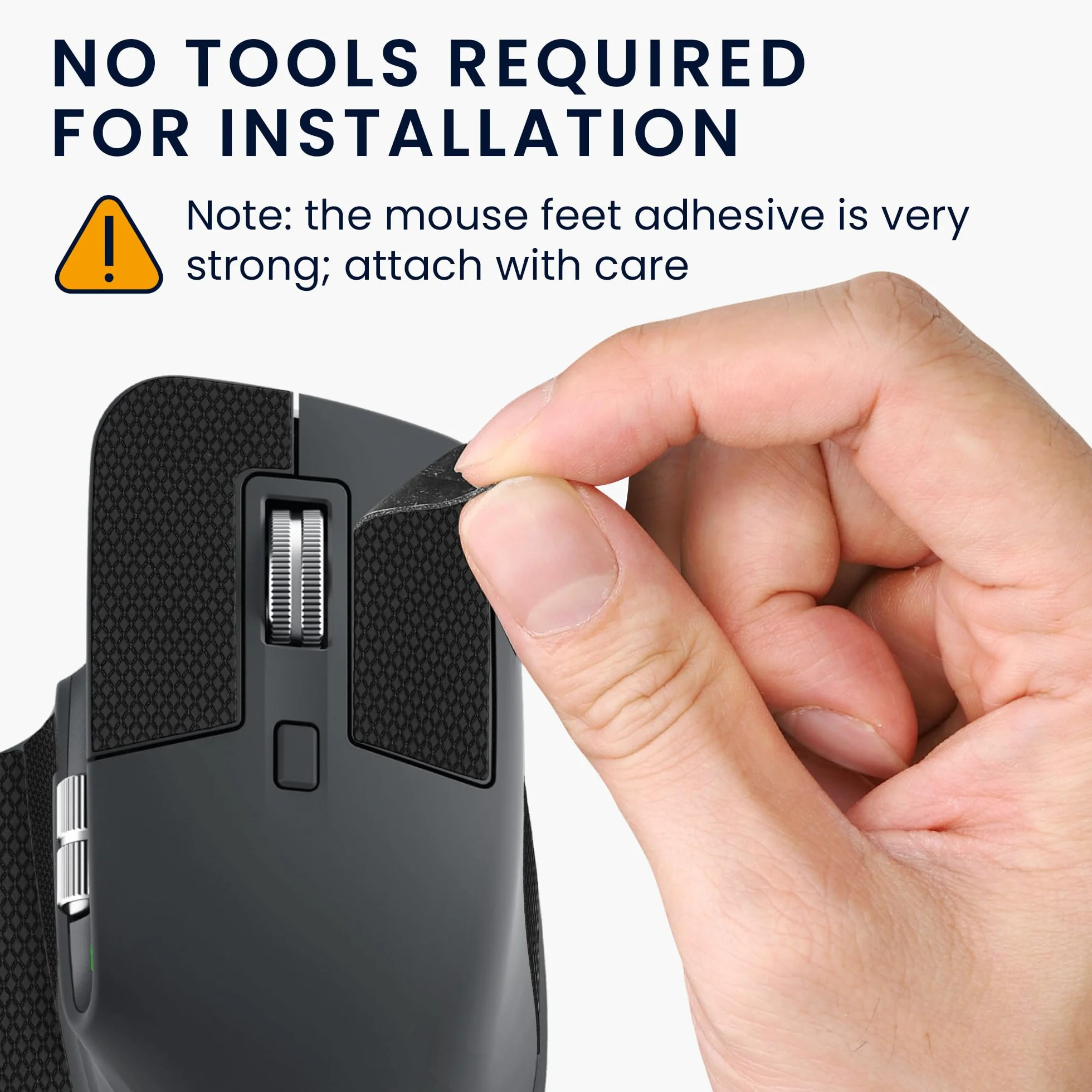 kwmobile Podkładki antypoślizgowe kompatybilne z Logitech MX Master 3S - PU Leather Gaming Grip Stickers - Black