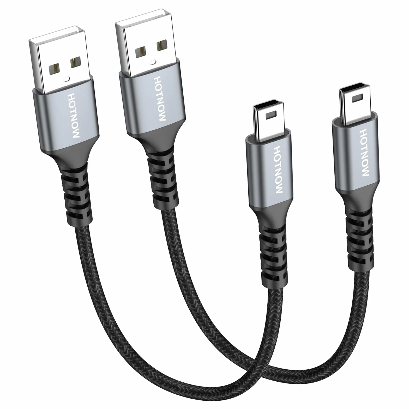 Mini USB Kabel 30cm 2Pack USB 2.0 do Mini USB kompatybilny PS3 MP3 MP4 Dash Cam Garmin Nuvi GPS Blue Yeti GoPro Hero 3+