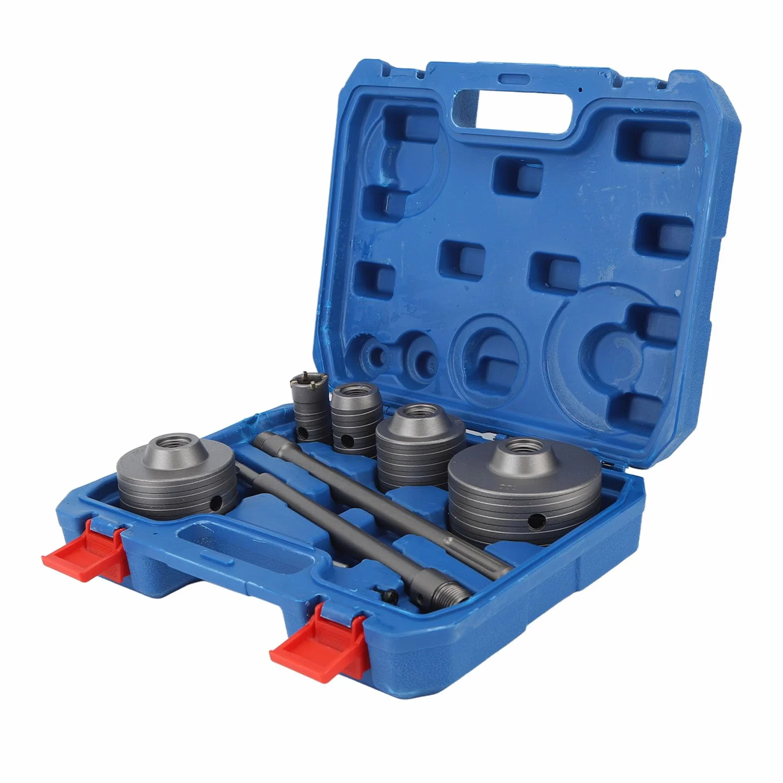 Naroote Zestaw Otwornic do Betonu, 5 szt. 30 Mm 40 Mm 65 80 100 Otwieracz do Otworów ze Stali Wolframowej, Wiertło Cementu z 2 Uchwytami SDS Plus i SDS Maximum, Idealne Wiercenia w Cegle