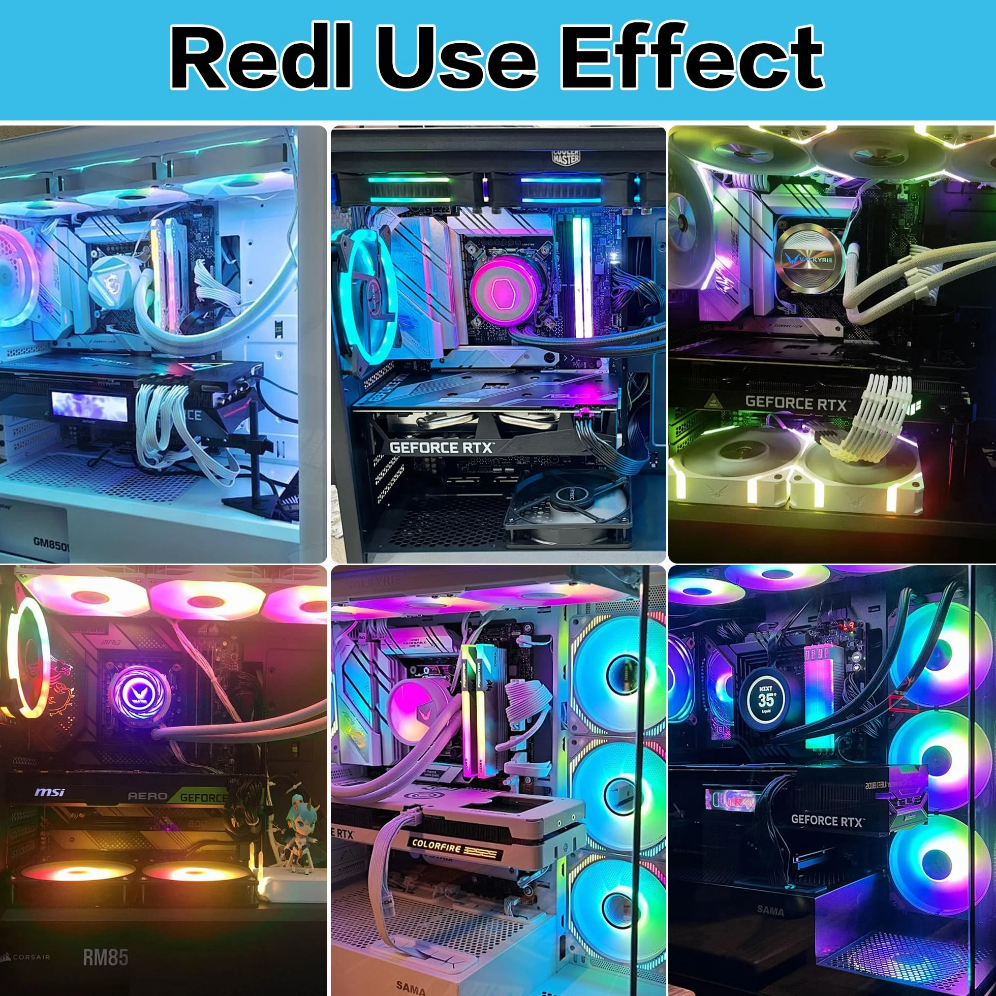 Minikontroler ARGB 3-biegunowy 5 V RGB kontroler do wentylatora PC czarny