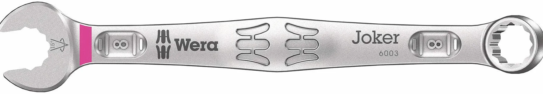 Wera 6003 Joker 15 Set 1 Zestaw Kluczy Płasko-Oczkowych, Srebrny/Czarny, 15-częściowy