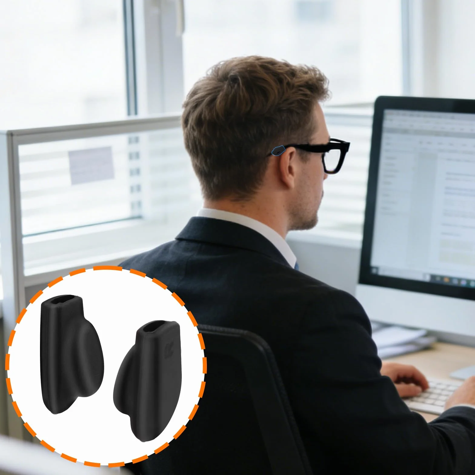 Silikonowe Uchwyty do Okularów Ray-Ban Meta Wayfarer Skyler Headliner Gen 2 Antypoślizgowe Nauszniki Czarne