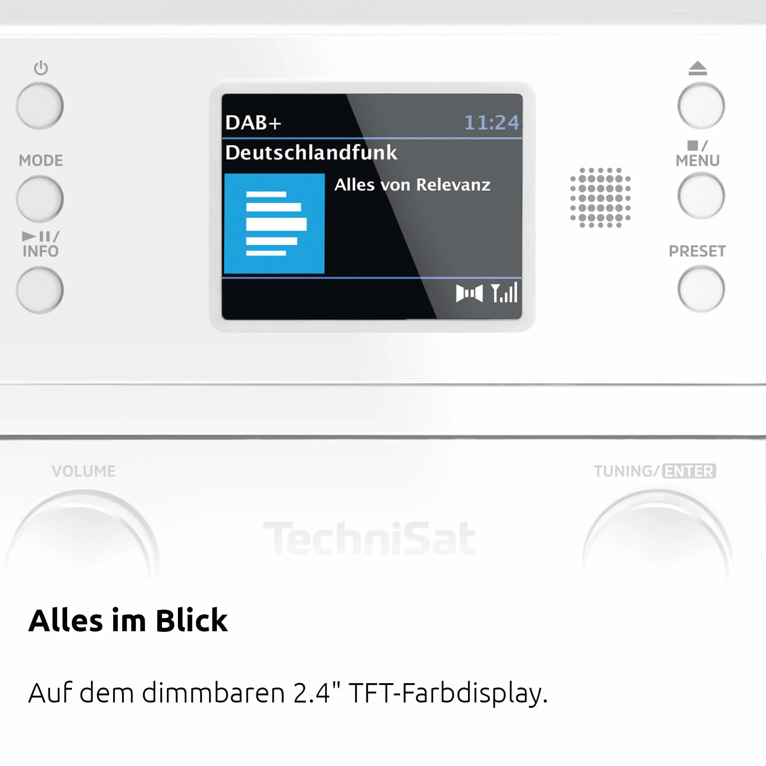 Technisat 370 Cd Bt Radio, Biały, 12 x 6 x 9 cm