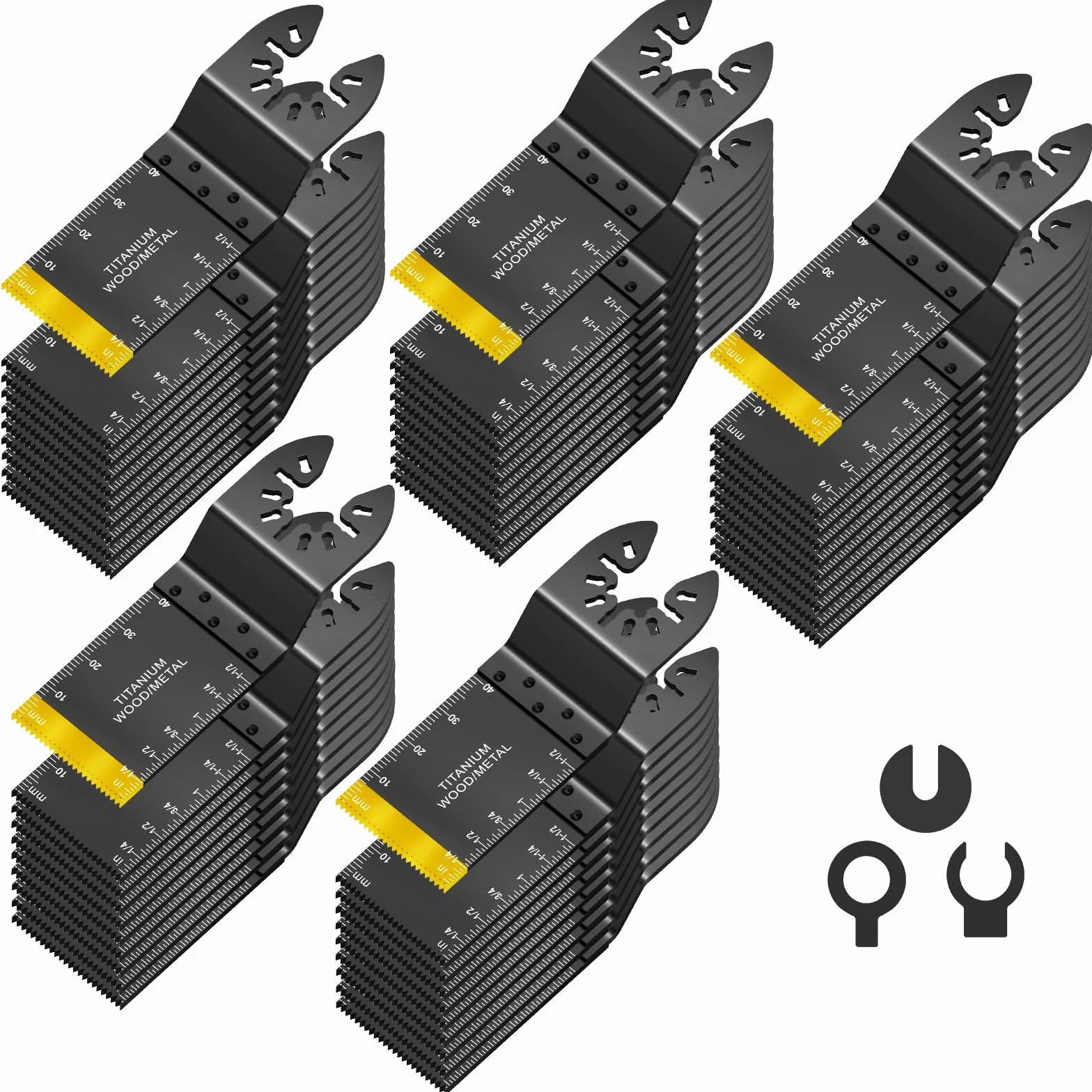 SOPITO 50 szt. Drewno Multitool Ostrza piły oscylacyjne Quick Release Fit Dewalt Tools Bosch Porter Cable Black & Decker Rockwell Ryobi Milwaukee Chicago Craftsman Makita