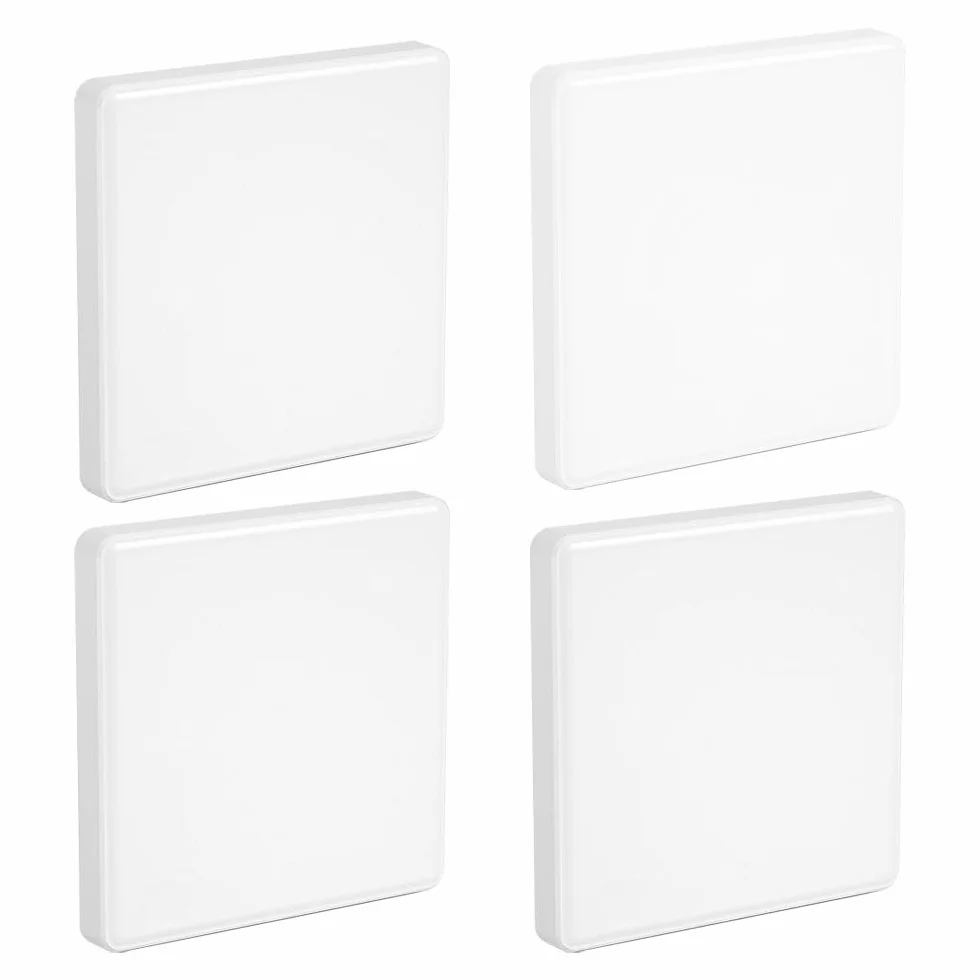 Osłona zaślepek podtynkowych, 4 sztuki, 86 x 86 mm, biała, z tworzywa sztucznego, podtynkowa, osłona włącznika światła, do nieużywanych gniazd lub przełączników (4)