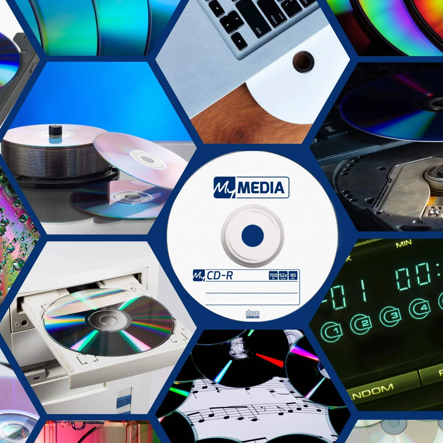 CD-R 700 MB 52x Prędkość Palenia Audio Rohling Opakowanie 10 Szt.
