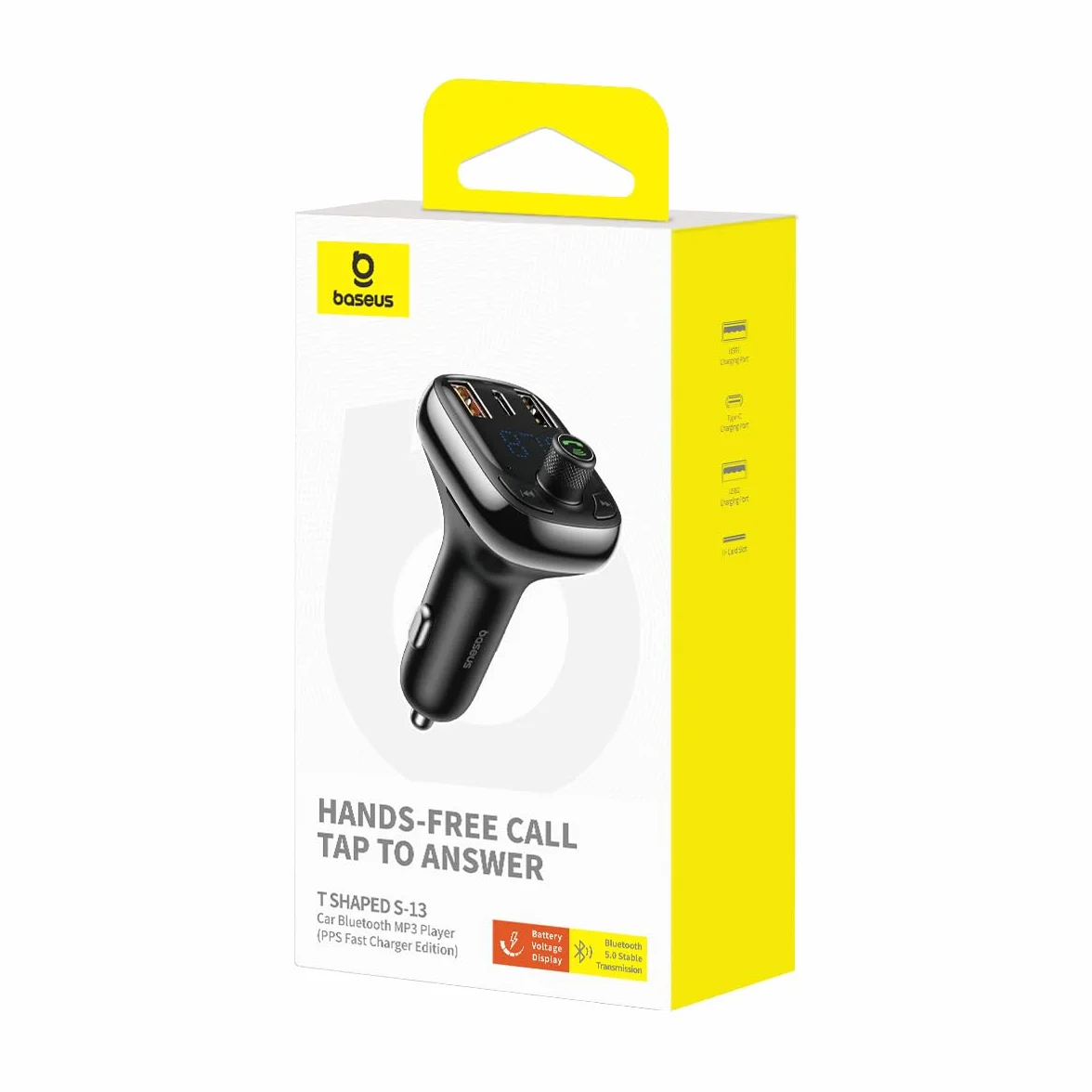 Baseus Car Bluetooth MP3 Player T Shaped S-13 Black OS