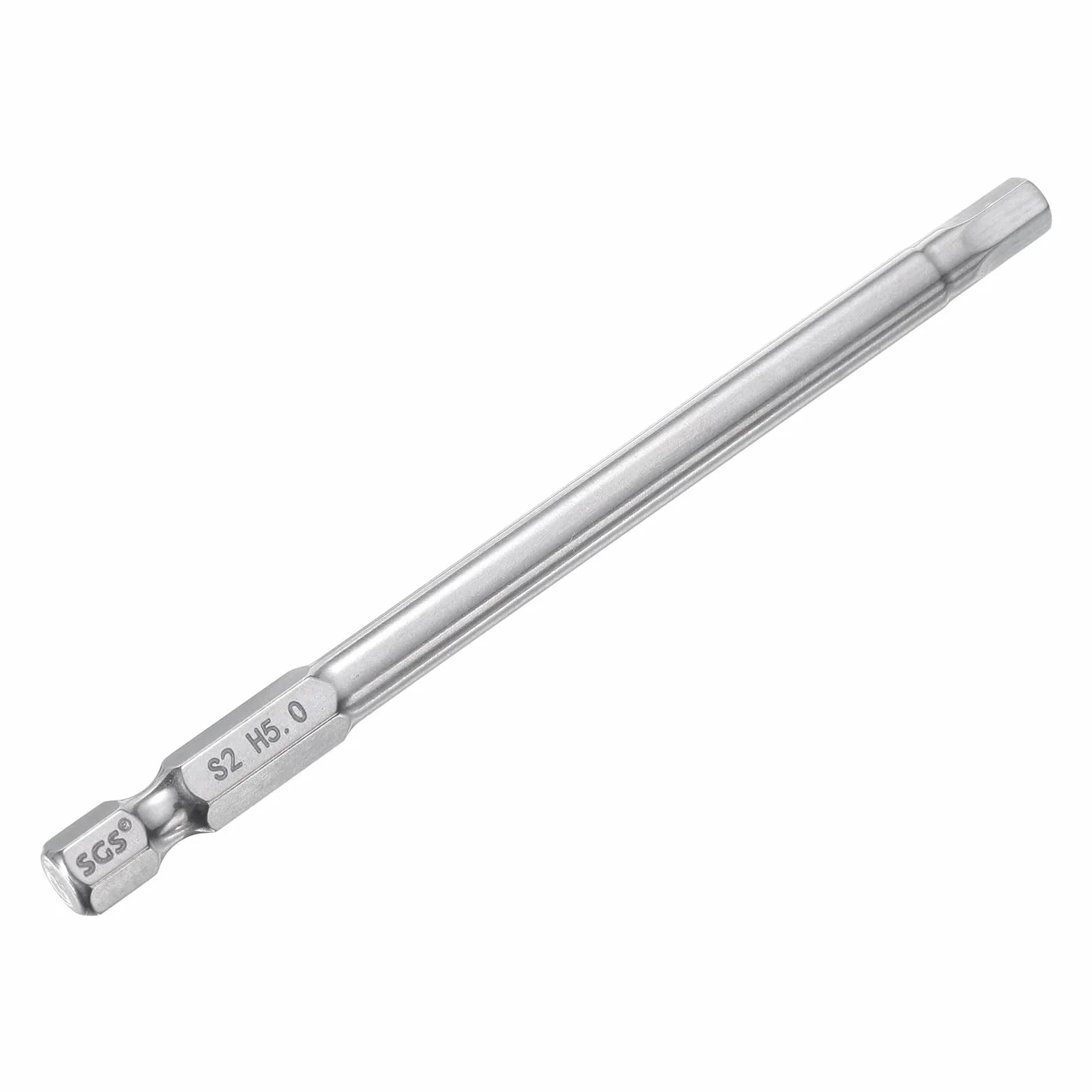 QUARKZMAN Klucz sześciokątny Wiertło 5 mm (H5) metryczne 1/4" 100 mm (4") długie magnetyczne wiertło ze stali S2 wiertło płaskie sześciokątne do śrub