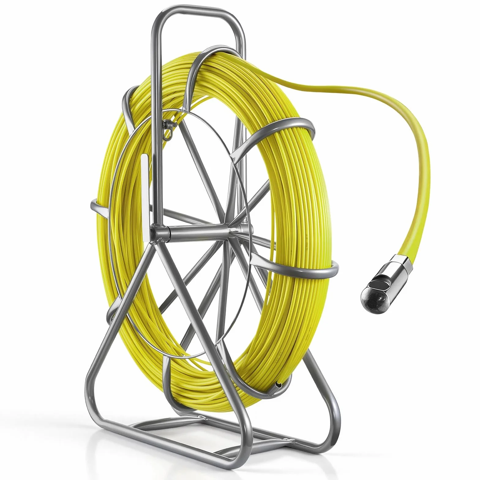 VEVOR Prowadnica kablowa 6,3 mm 152 metrów, kabel z włókna szklanego z pojemnikiem, wymienne zaciski, znak długości, narzędzia elektryczne, do montażu ściennego rury elektrycznej