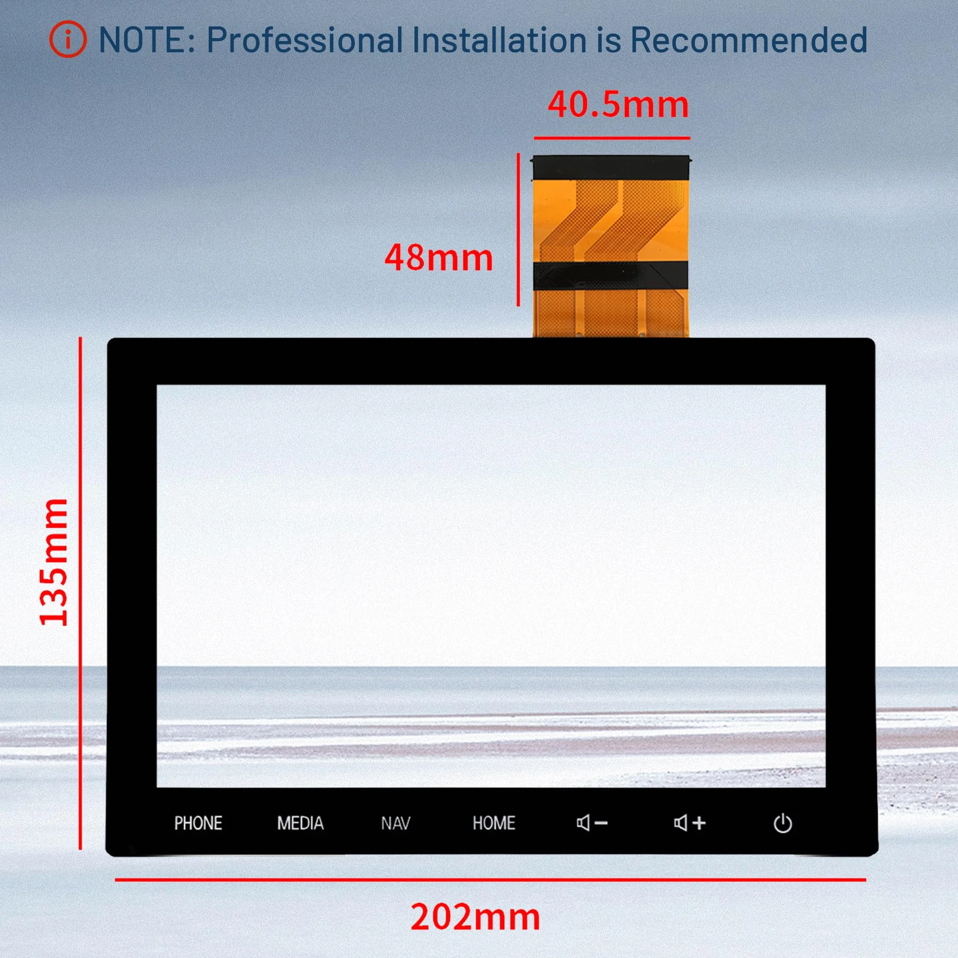 8-calowy ekran dotykowy szklany Digitizer do Mitsubishi Outlander 2019-2022 radio samochodowe NAV monitor LCD